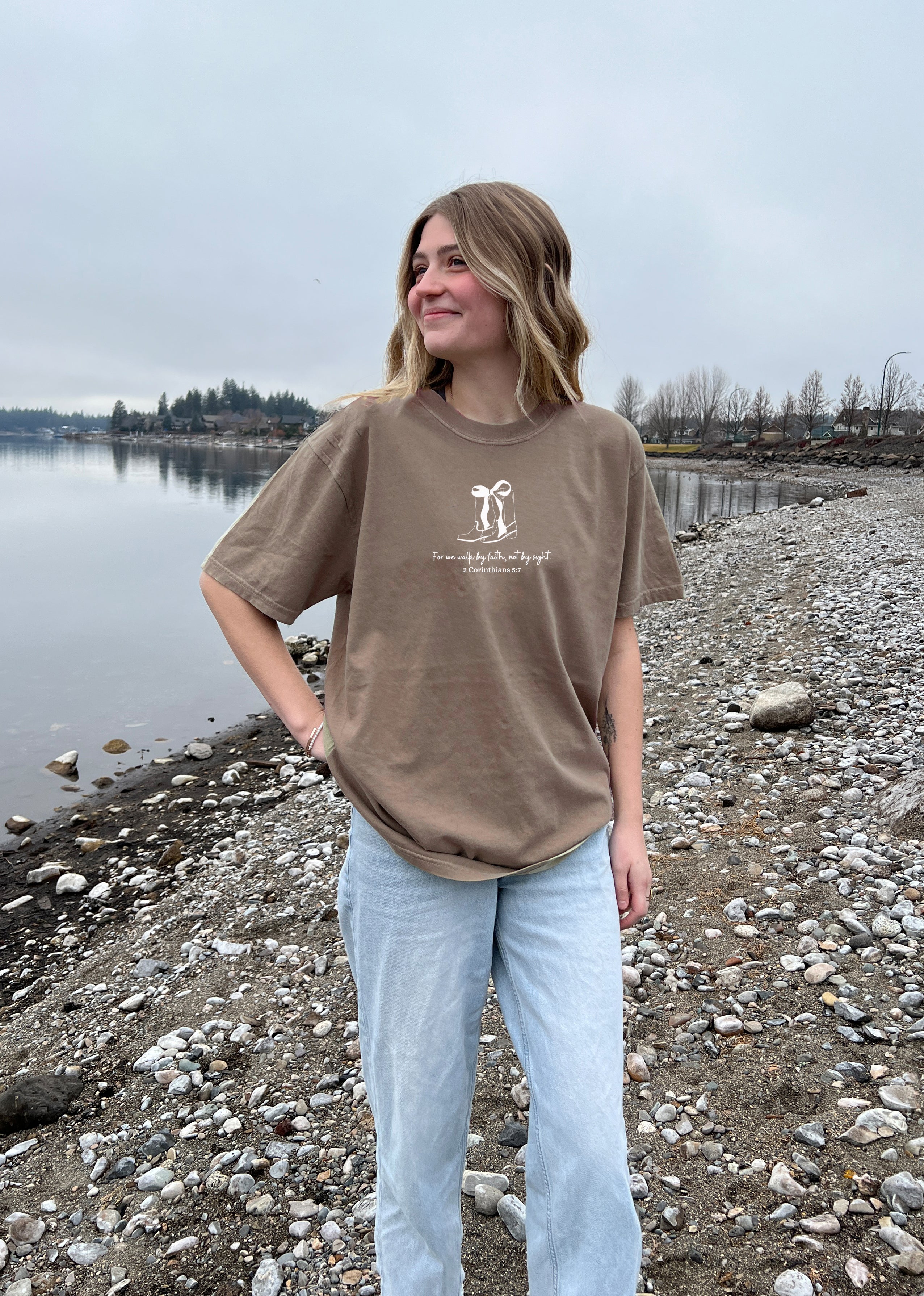 FOR WE WALK BY FAITH, NOT BY SIGHT UNISEX TEE - Image 2