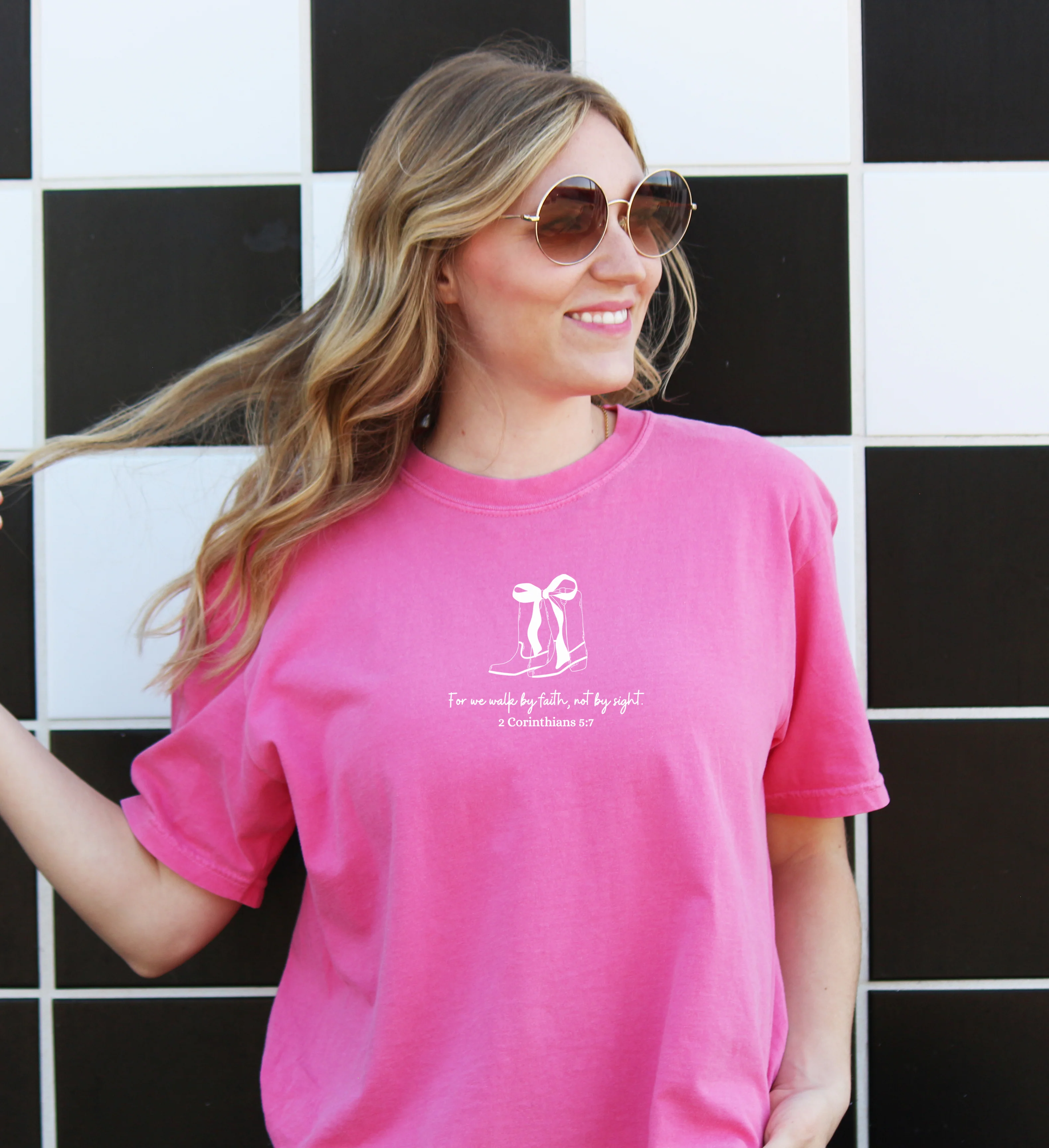 FOR WE WALK BY FAITH, NOT BY SIGHT UNISEX TEE - Image 3