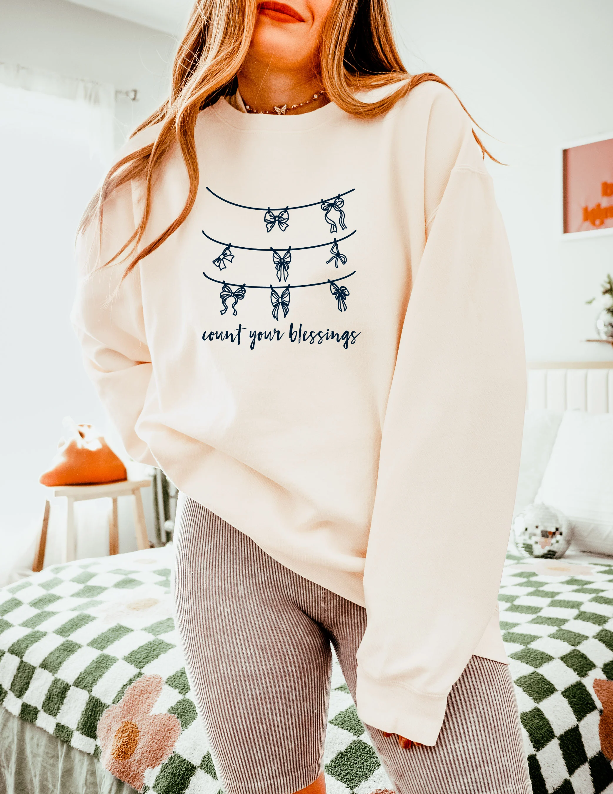 COUNT YOUR BLESSINGS UNISEX SWEATSHIRT - Image 2