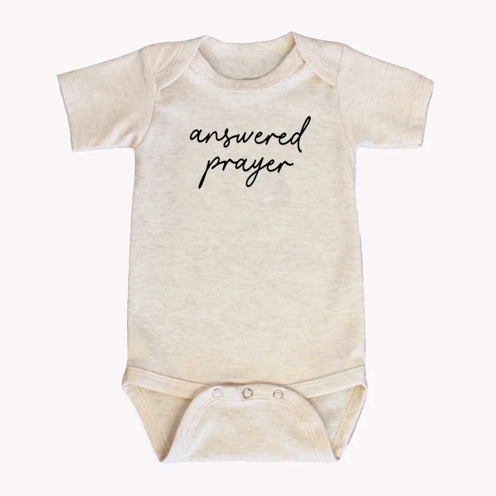 "ANSWERED PRAYER" BODYSUIT IN OATMEAL - Image 2