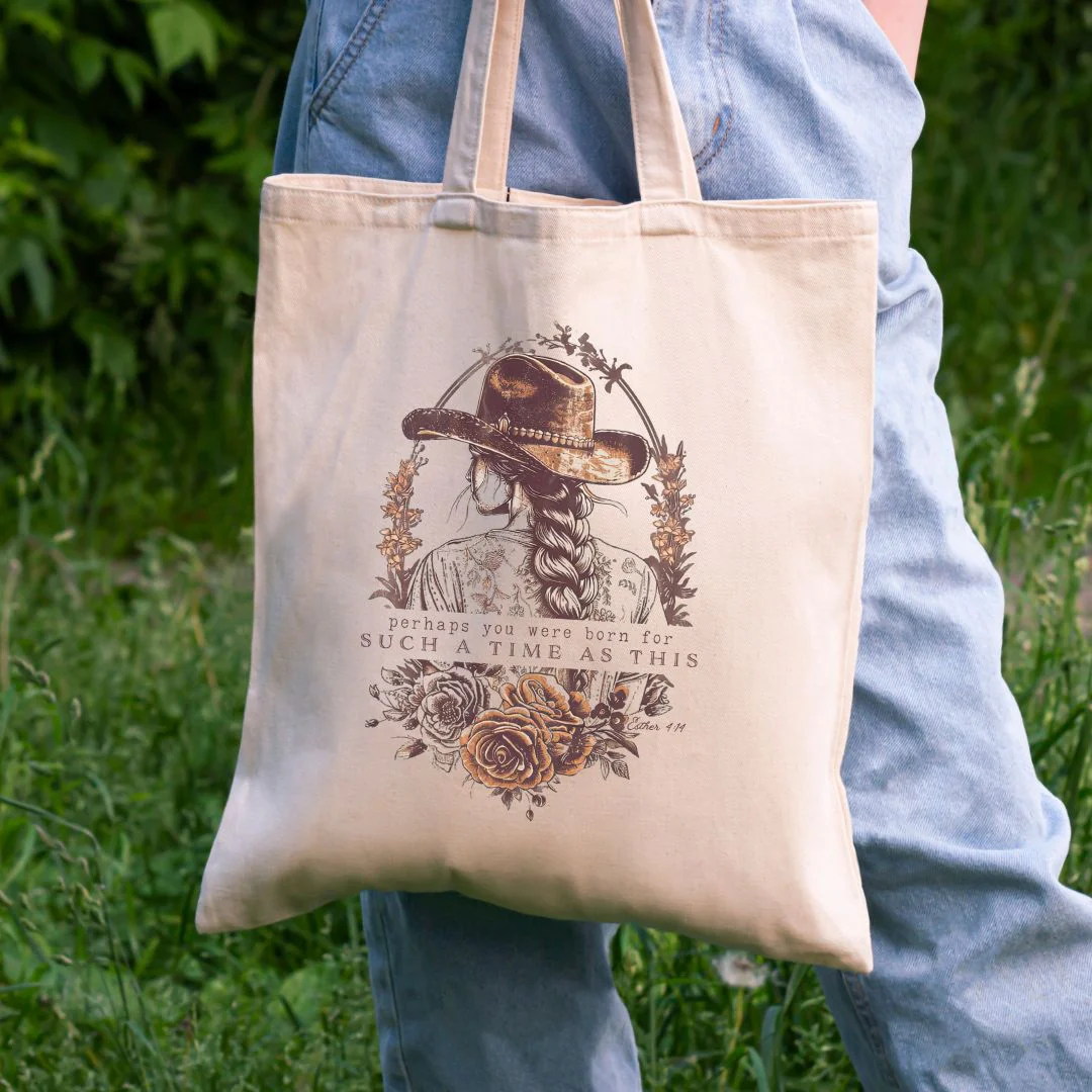 PERHAPS YOU WERE BORN FOR SUCH A TIME AS THIS TOTE BAG - Image 2