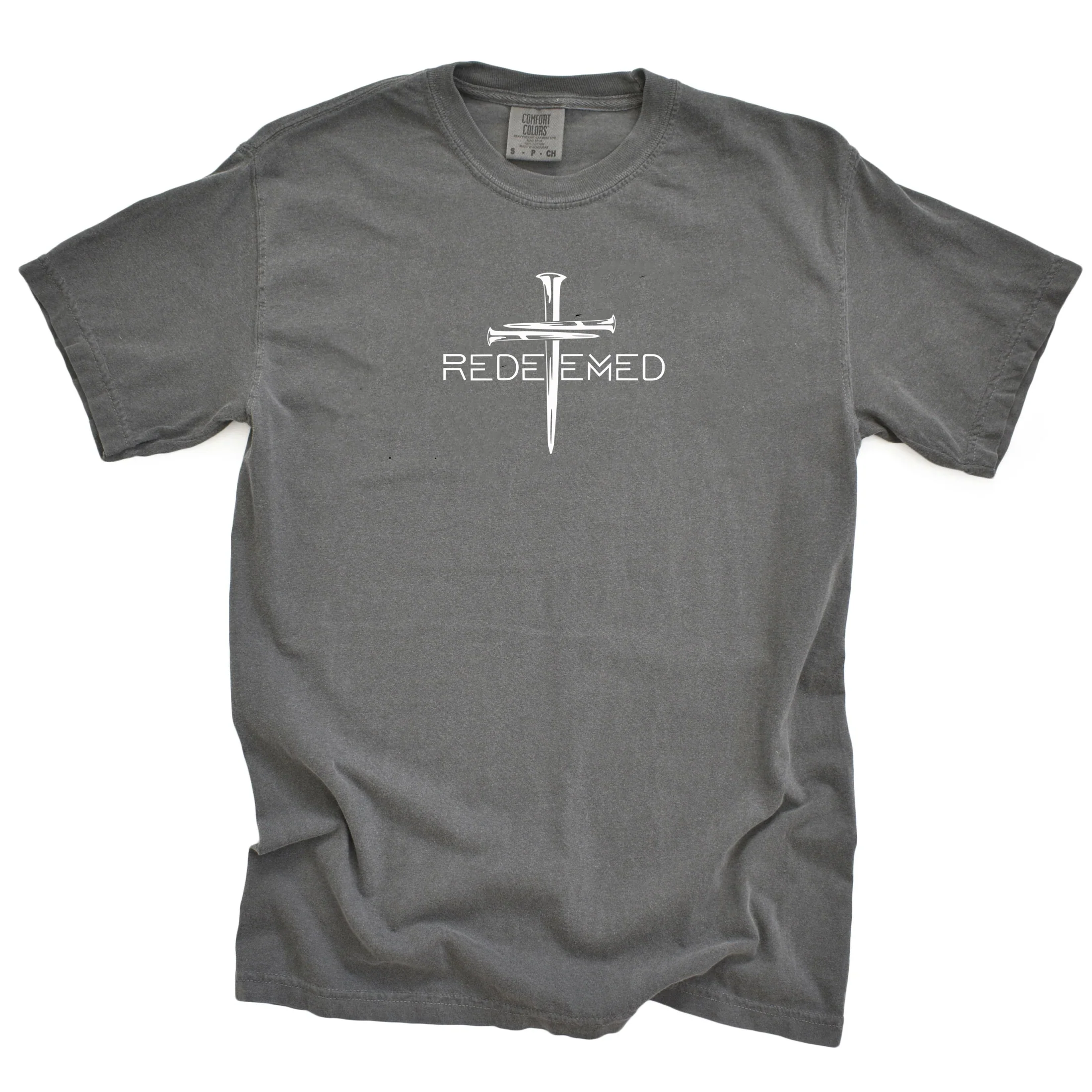 REDEEMED CROSS UNISEX PEPPER TEE - Image 2