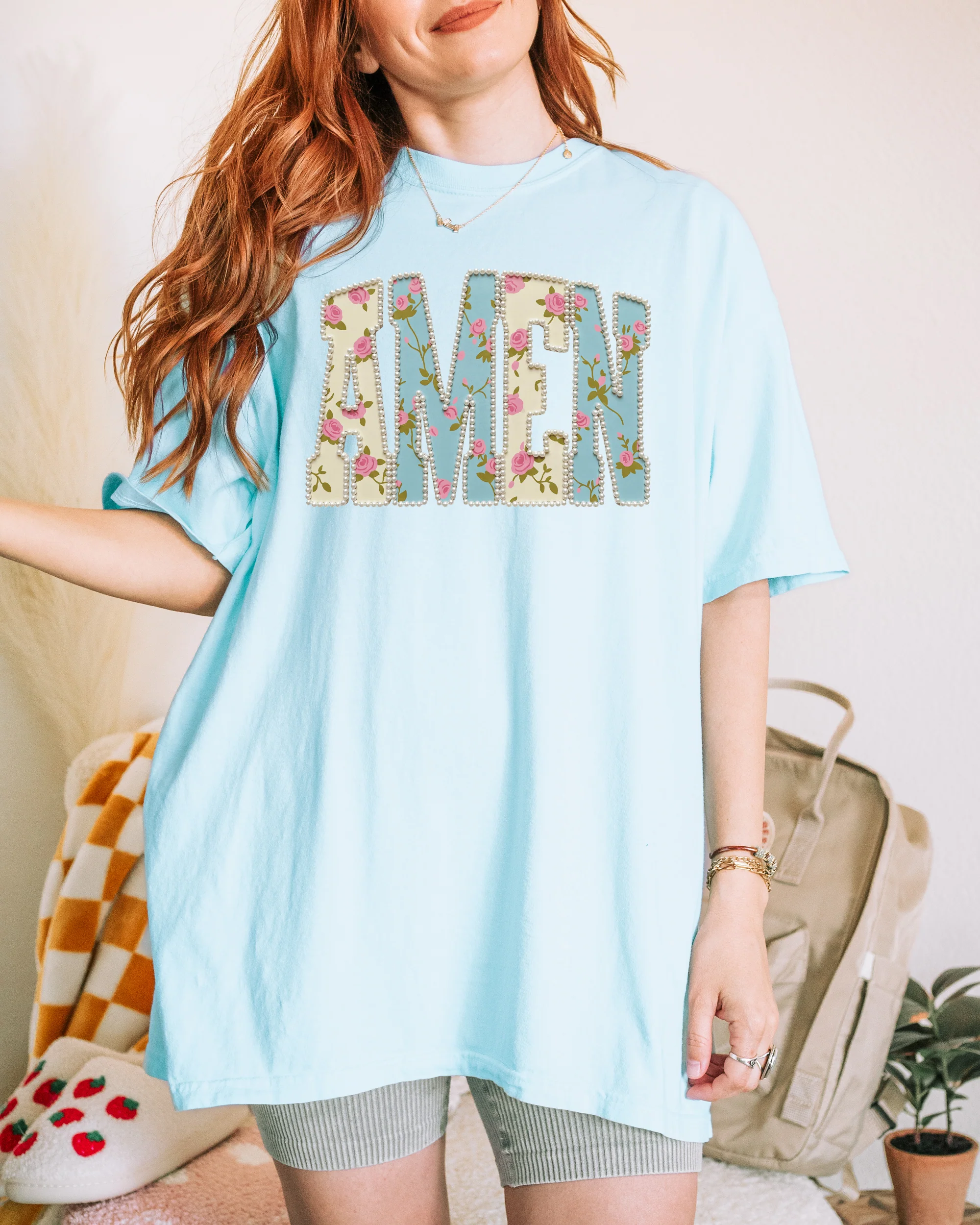 FLORAL AMEN UNISEX TEE - Image 2
