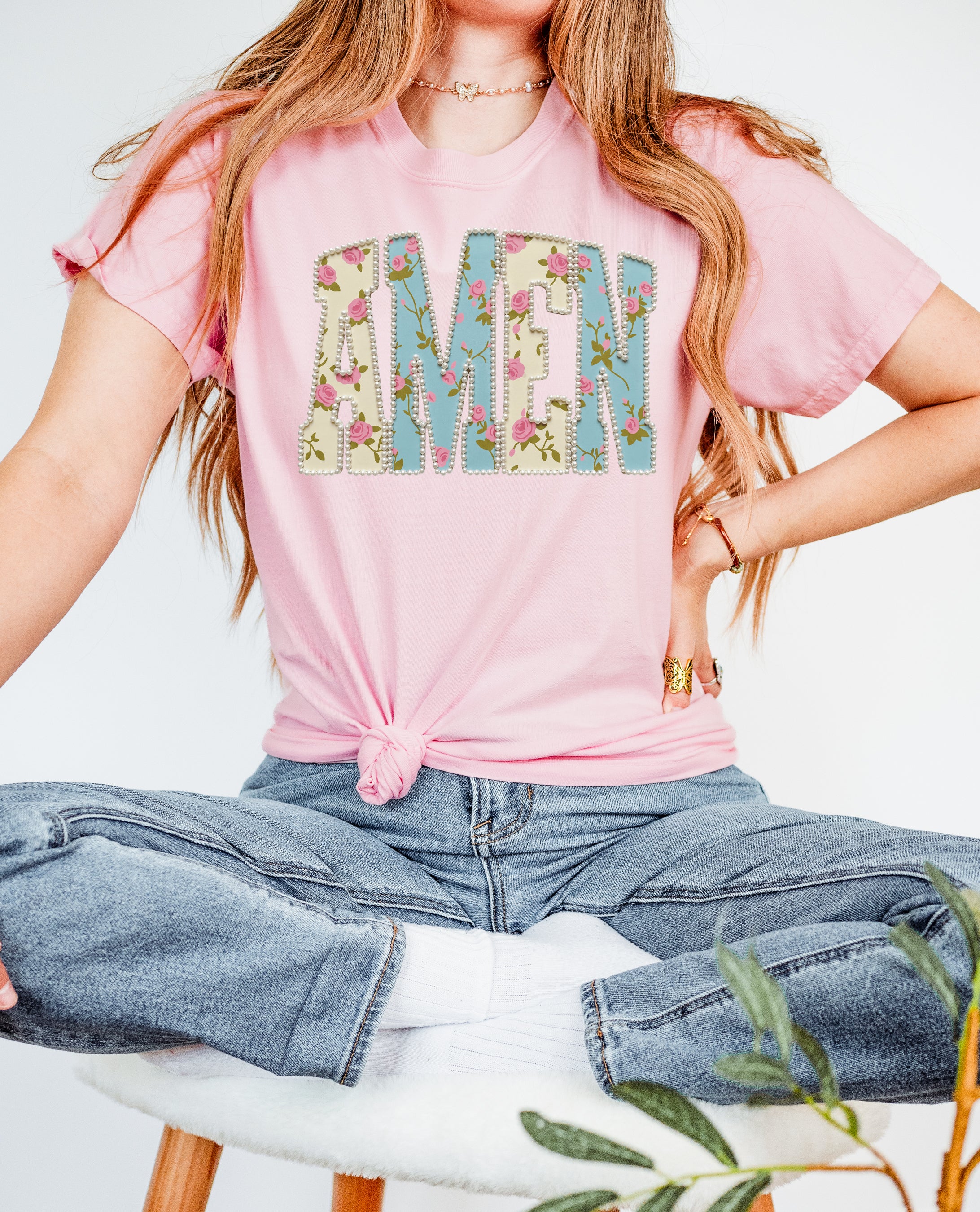 FLORAL AMEN UNISEX TEE - Image 4