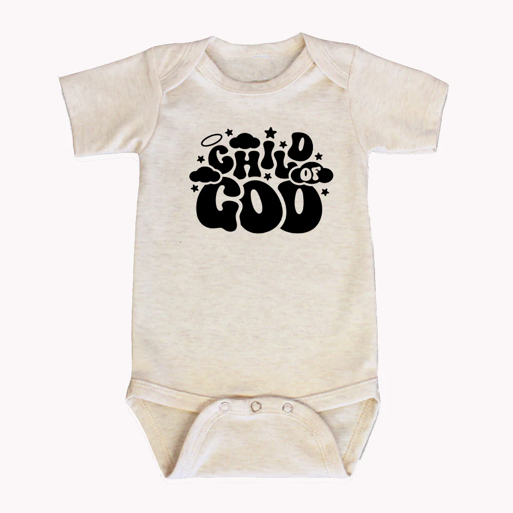 "CHILD OF GOD" BODYSUIT IN OATMEAL - Image 2