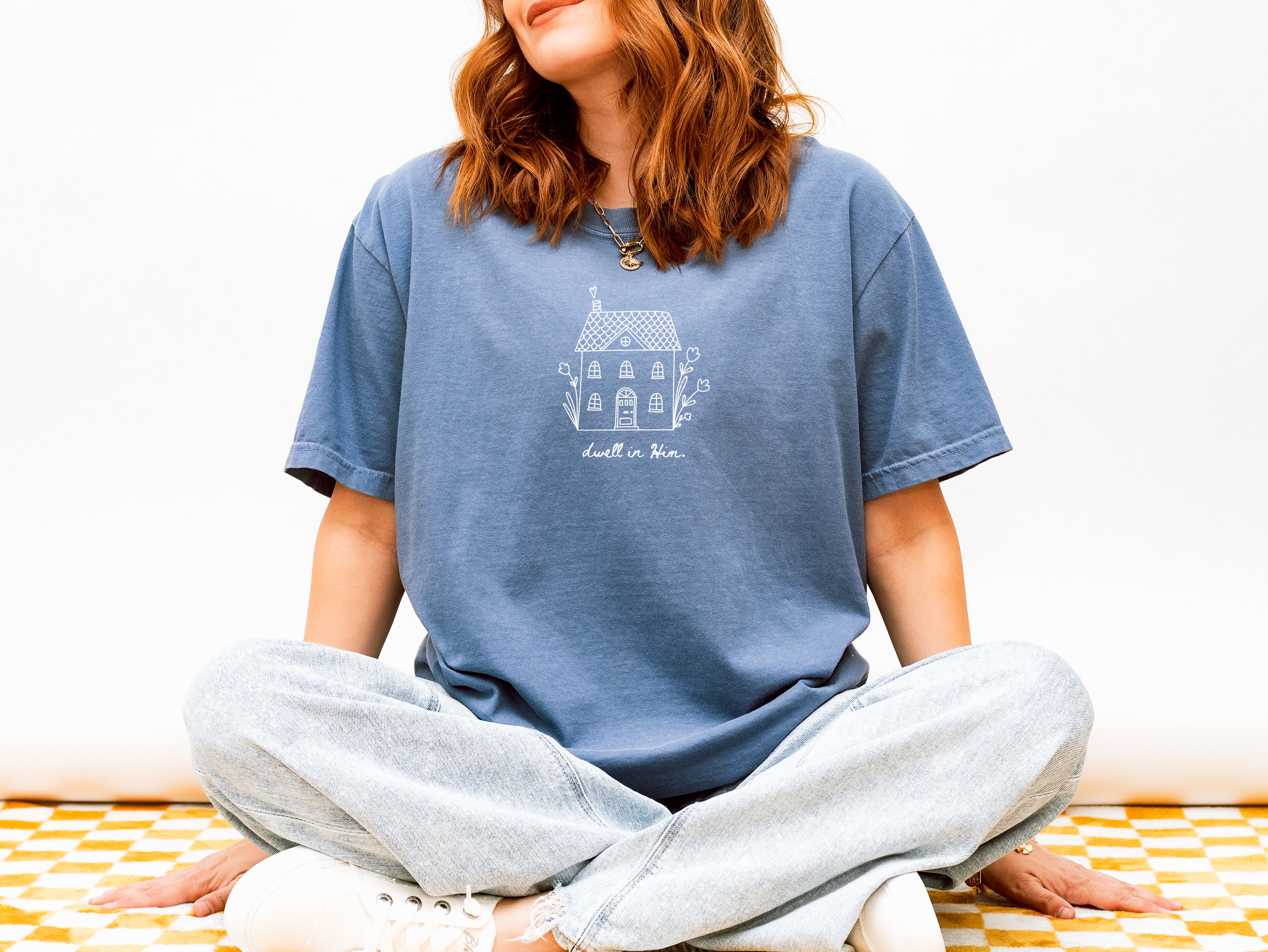 DWELL IN HIM UNISEX TEE
