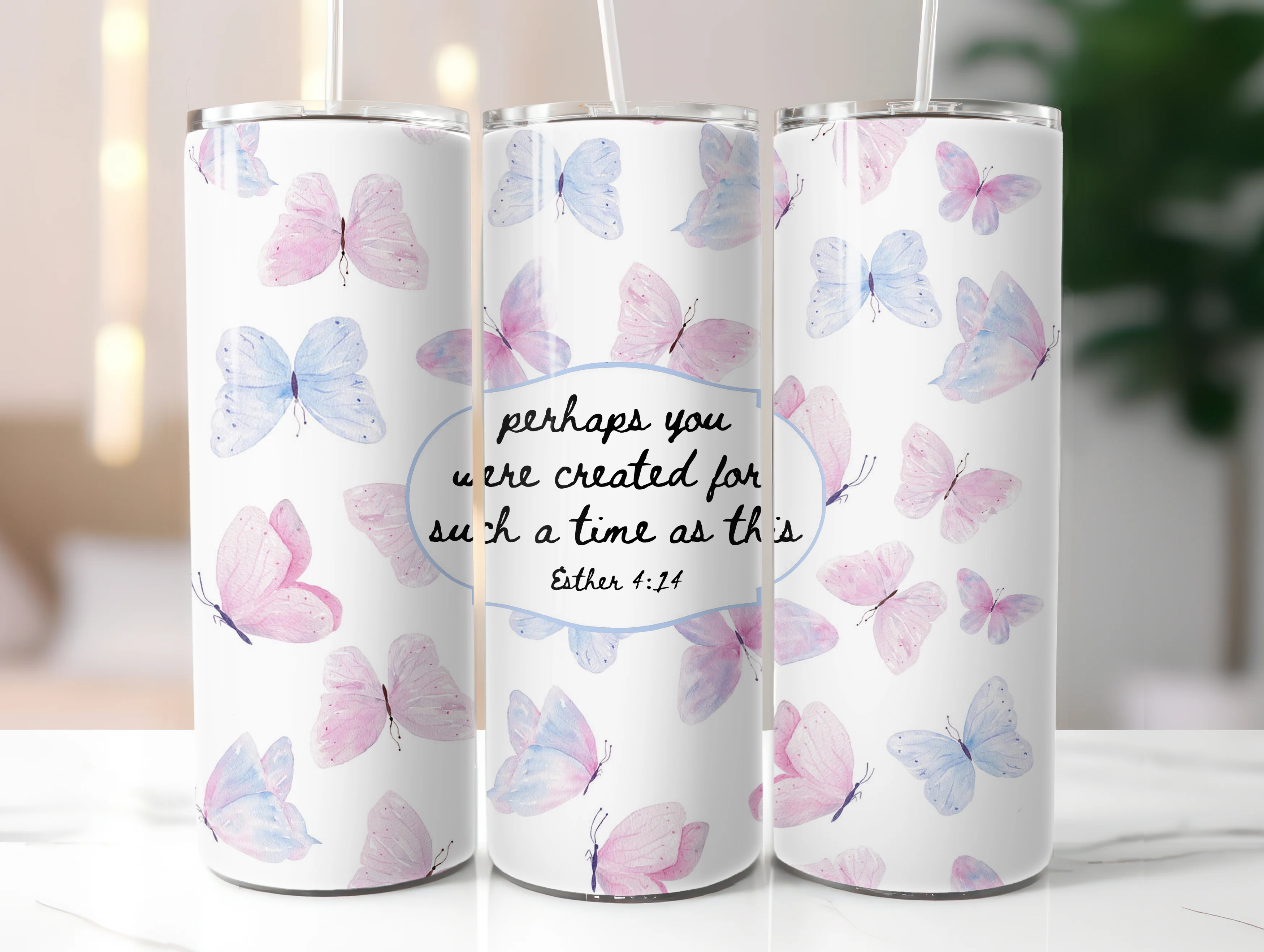PERHAPS YOU WERE CREATED FOR SUCH A TIME AS THIS 20 OZ. SKINNY STAINLESS STEEL TUMBLER