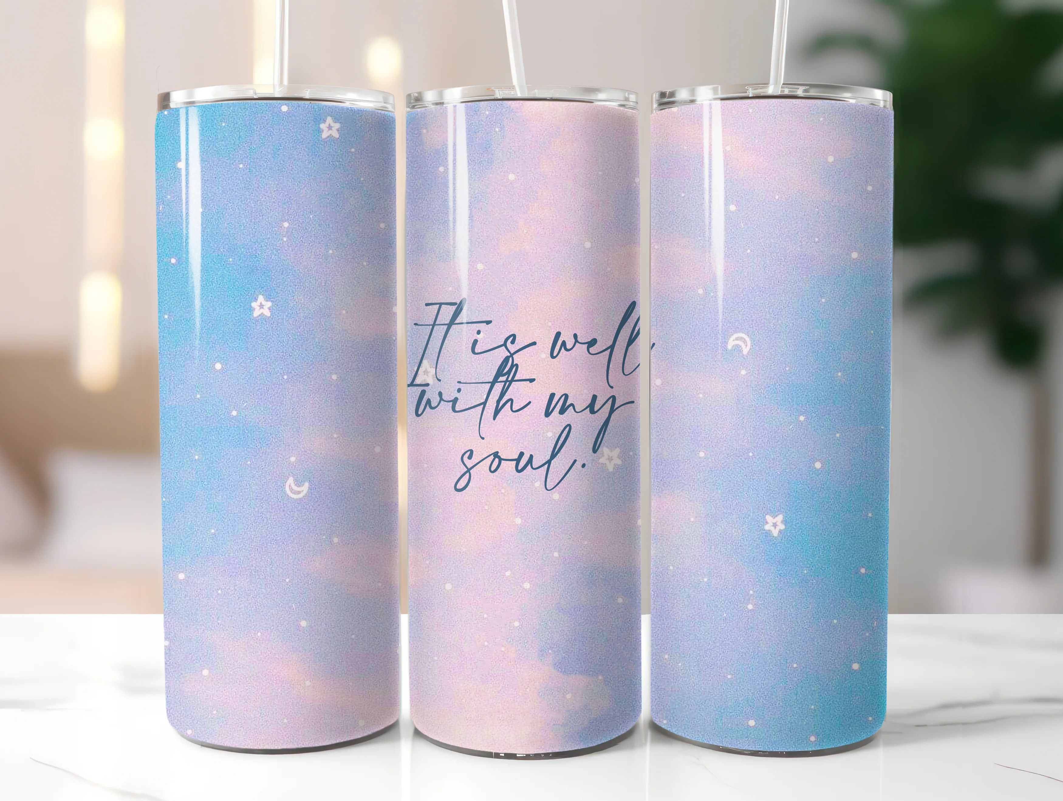 IT IS WELL WITH MY SOUL 20 OZ. STAINLESS STEEL SKINNY TUMBLER - Image 3