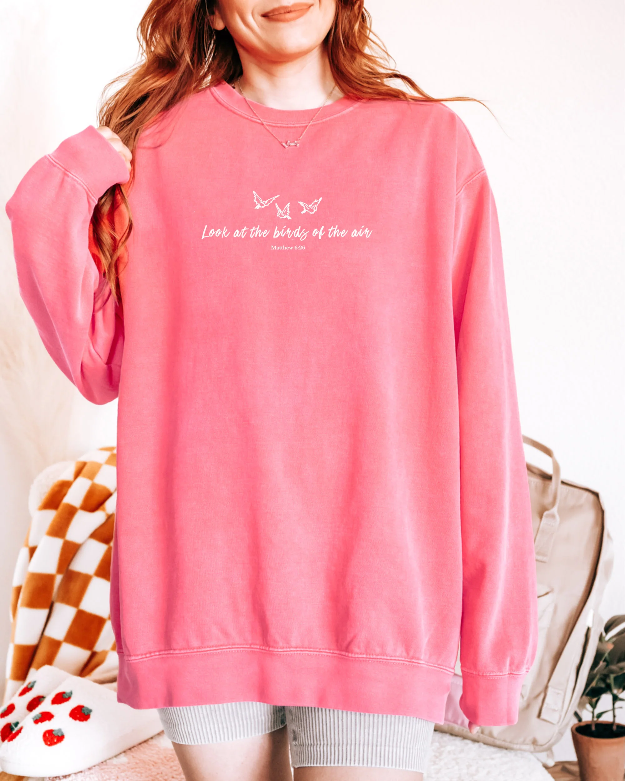 LOOK AT THE BIRDS OF THE AIR UNISEX SWEATSHIRT - Image 2