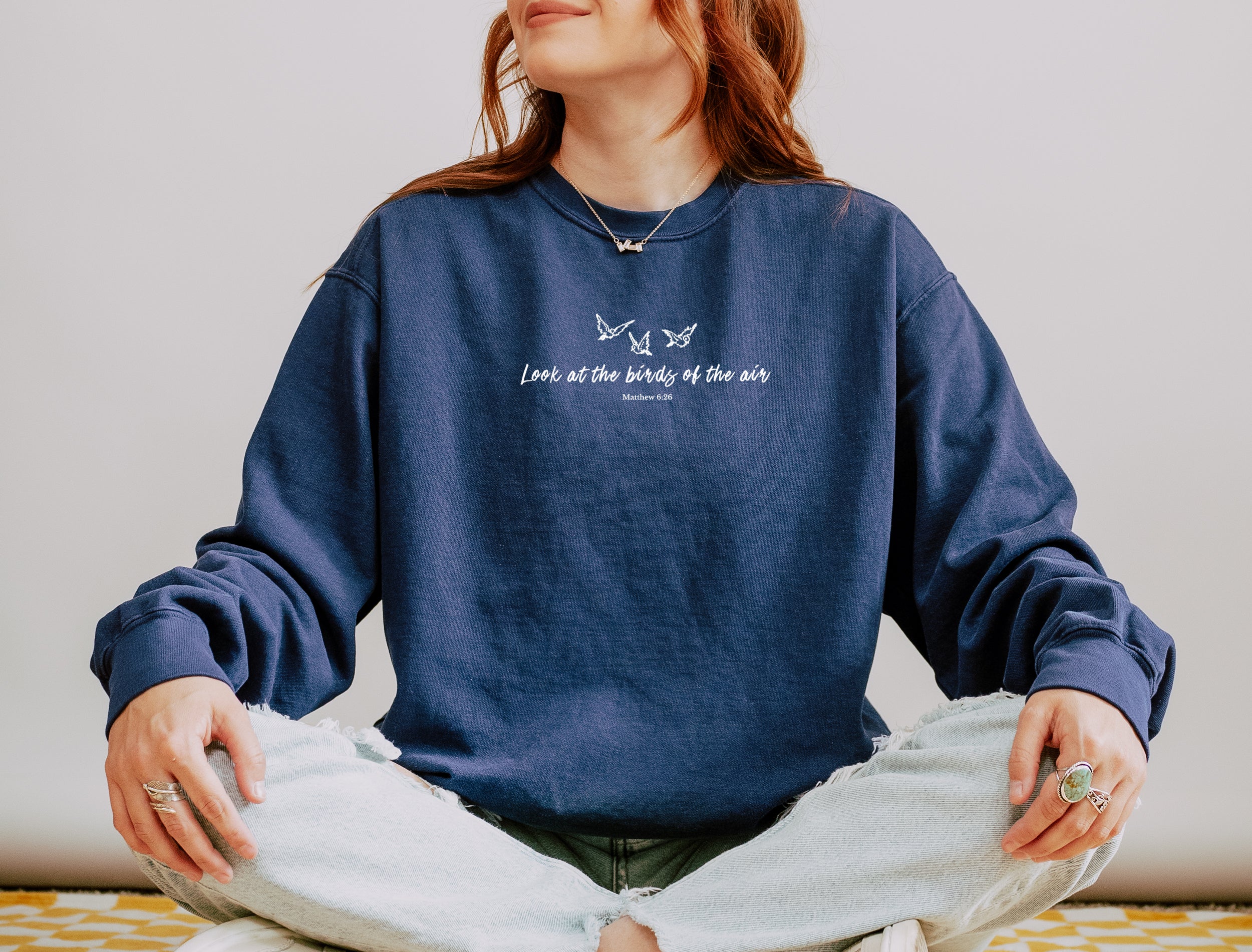 LOOK AT THE BIRDS OF THE AIR UNISEX SWEATSHIRT - Image 3