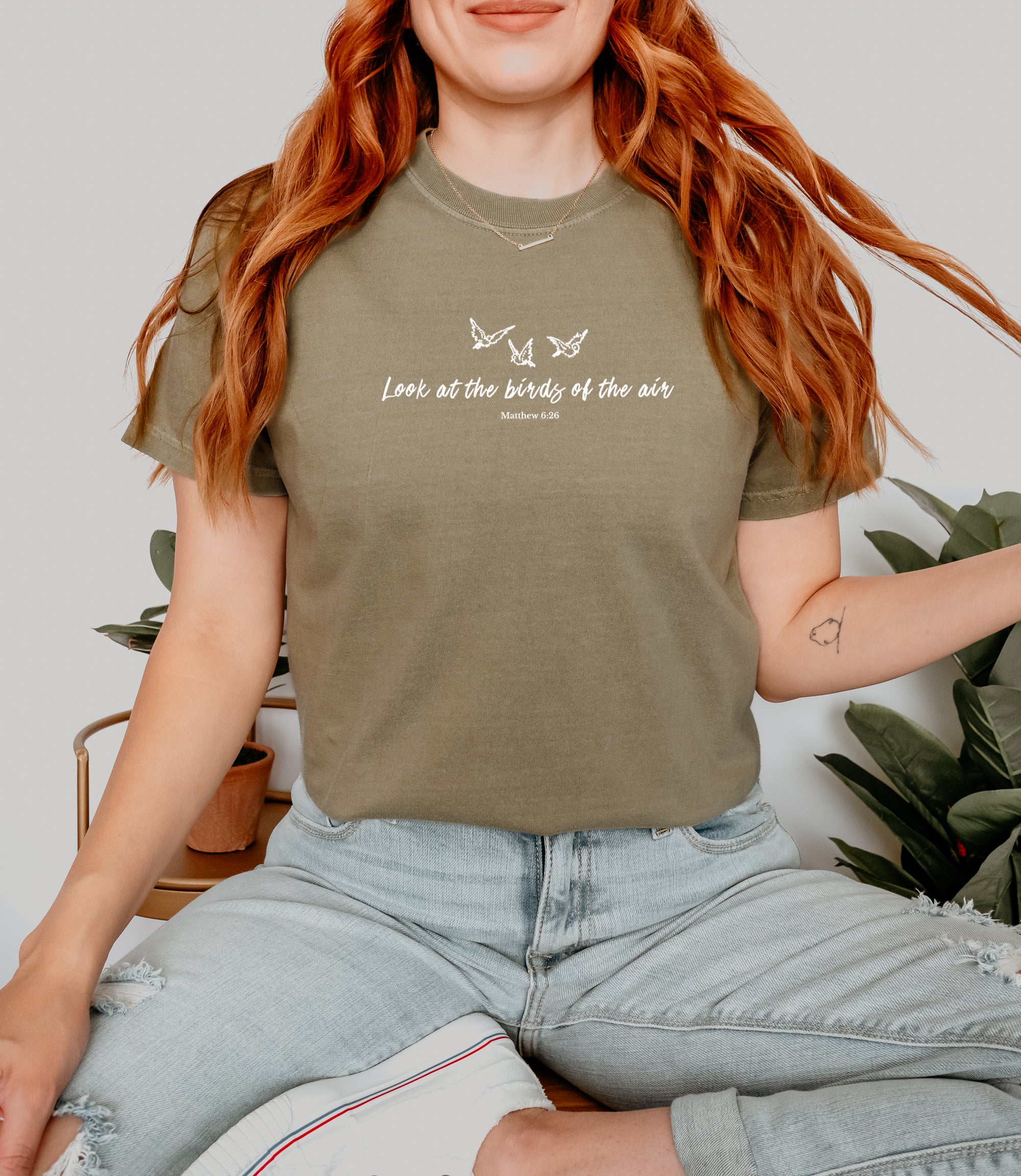 LOOK AT THE BIRDS OF THE AIR UNISEX TEE - Image 2