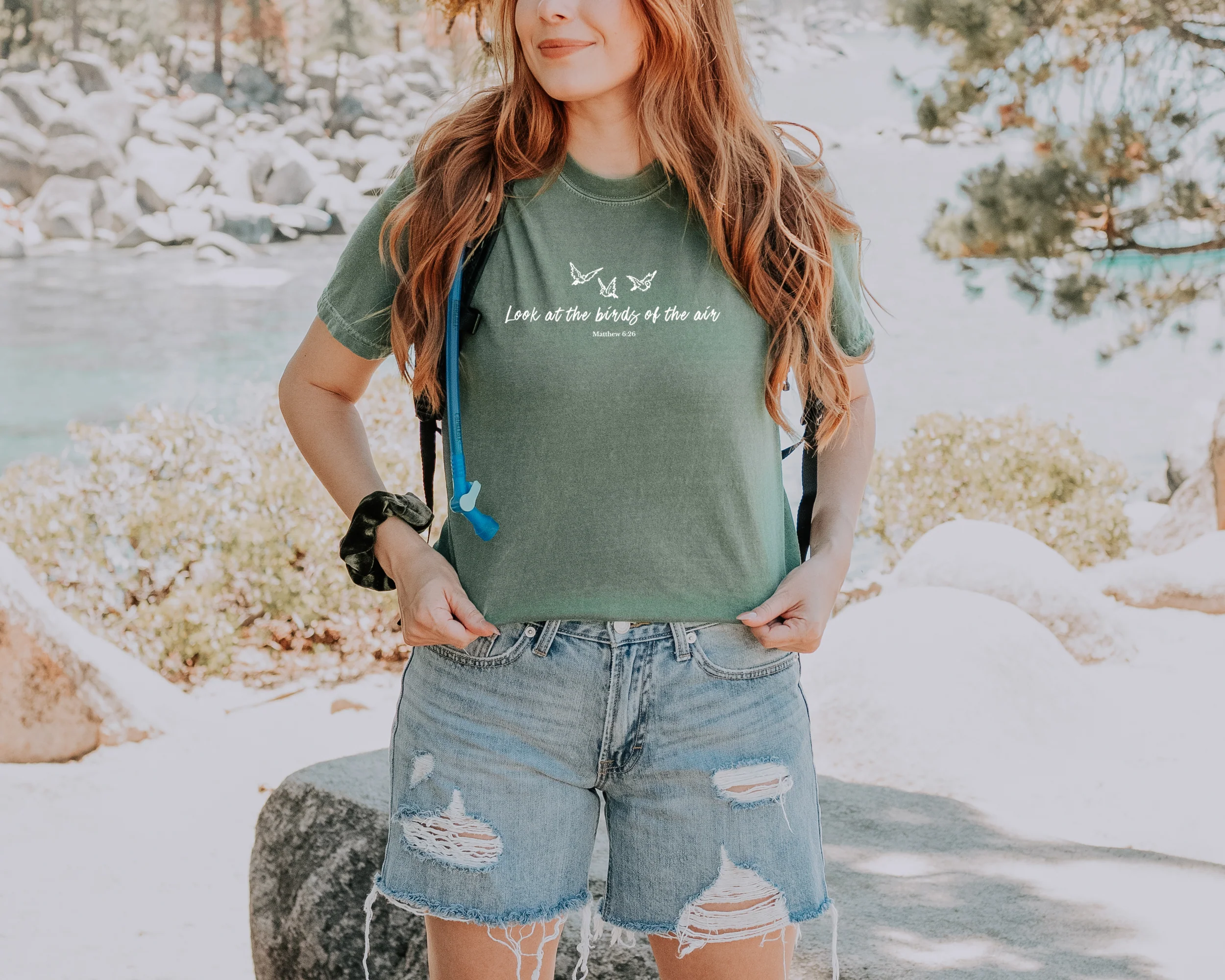 LOOK AT THE BIRDS OF THE AIR UNISEX TEE - Image 3