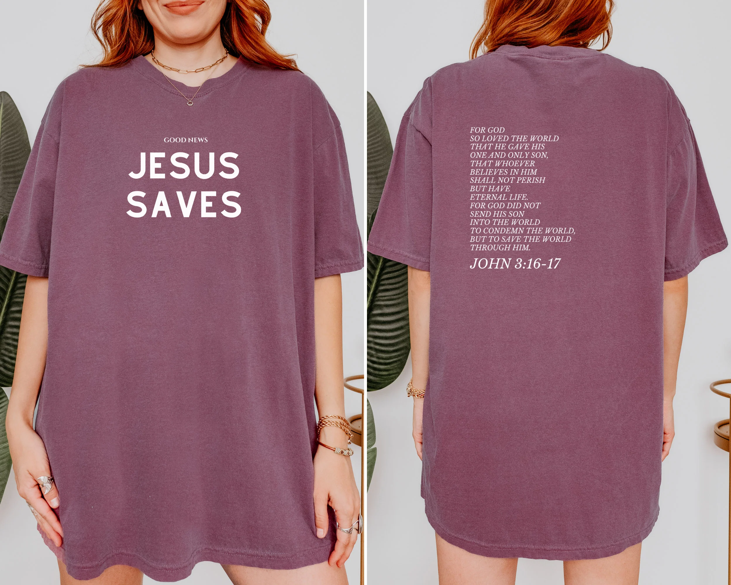 GOOD NEWS JESUS SAVES UNISEX TEE - Image 2