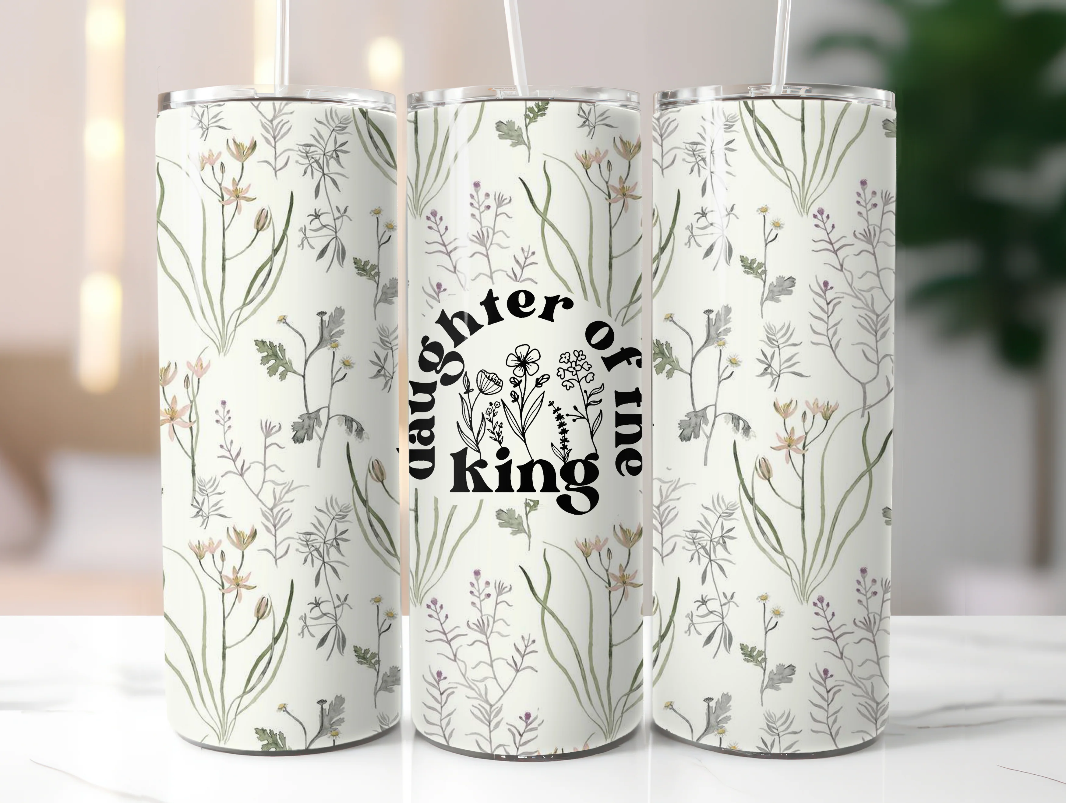 DAUGHTER OF THE KING 20 OZ. SKINNY STAINLESS STEEL TUMBLER - Image 3
