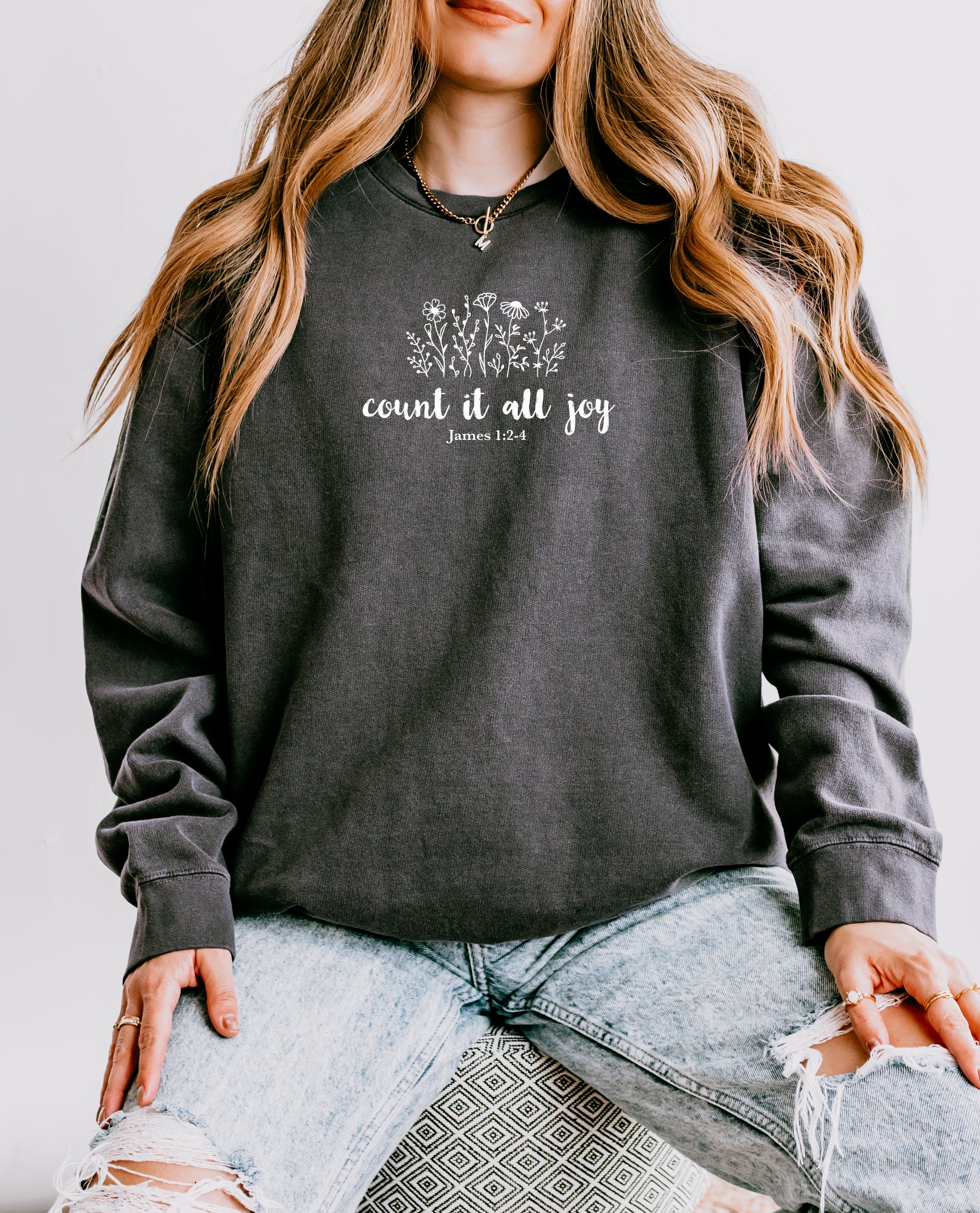 COUNT IT ALL JOY UNISEX SWEATSHIRT - Image 3