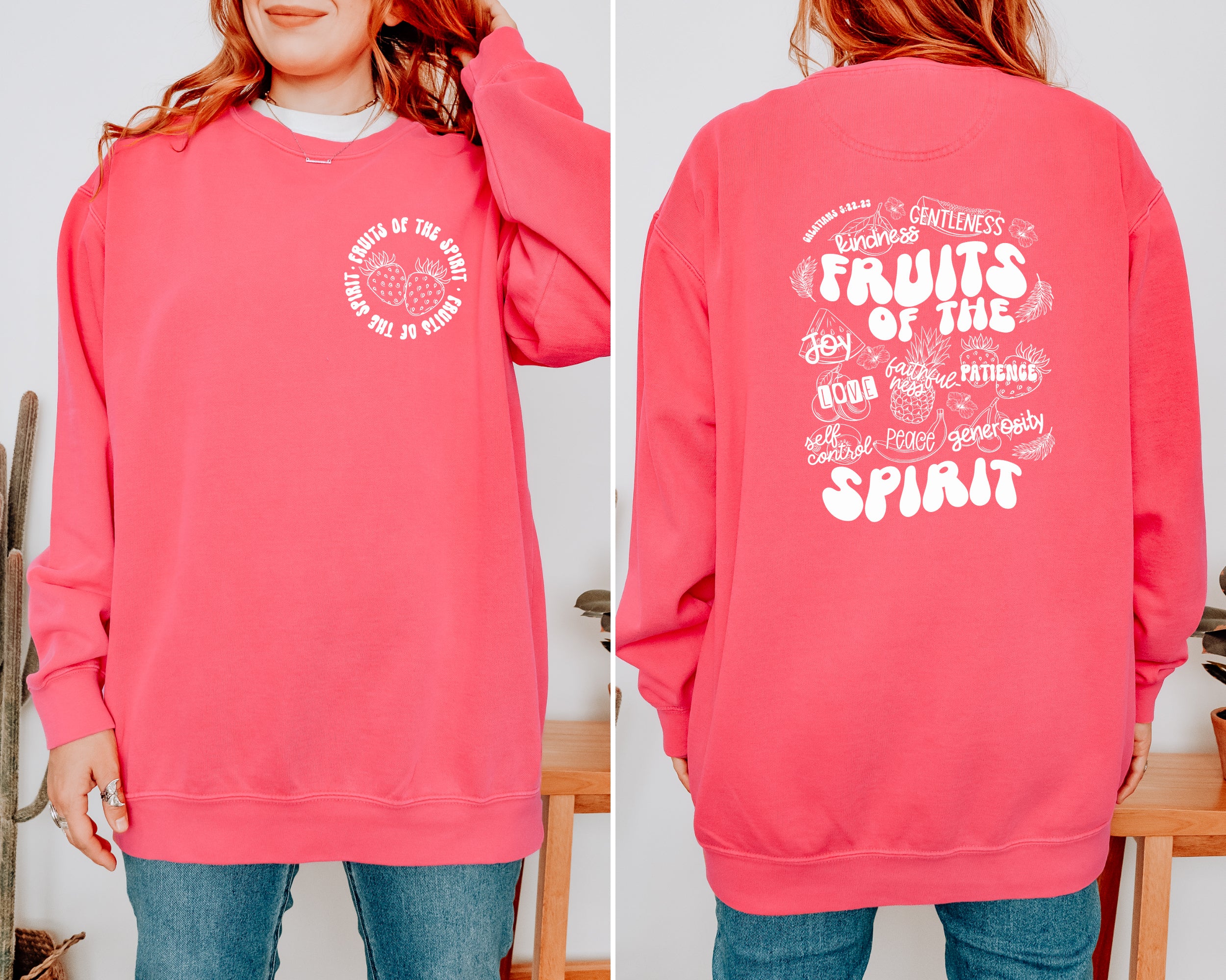 FRUIT OF THE SPIRIT FRONT AND BACK UNISEX SWEATSHIRT - Image 2
