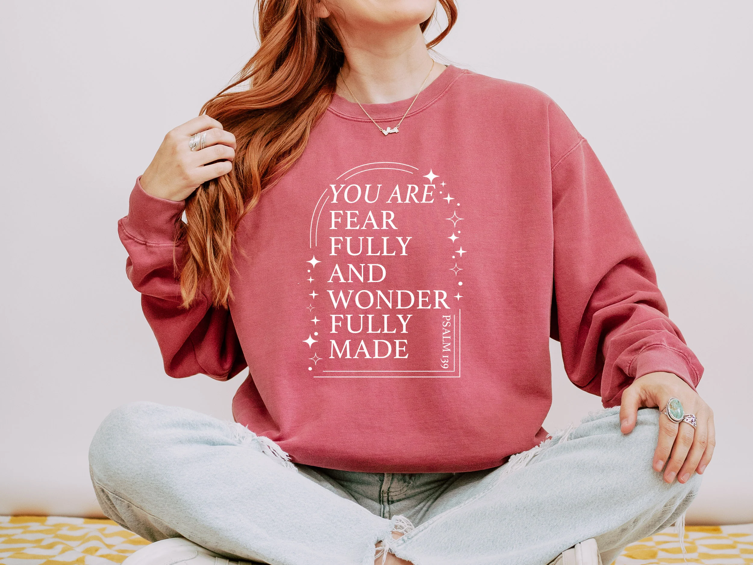 YOU ARE FEARFULLY AND WONDERFULLY MADE UNISEX SWEATSHIRT - Image 3