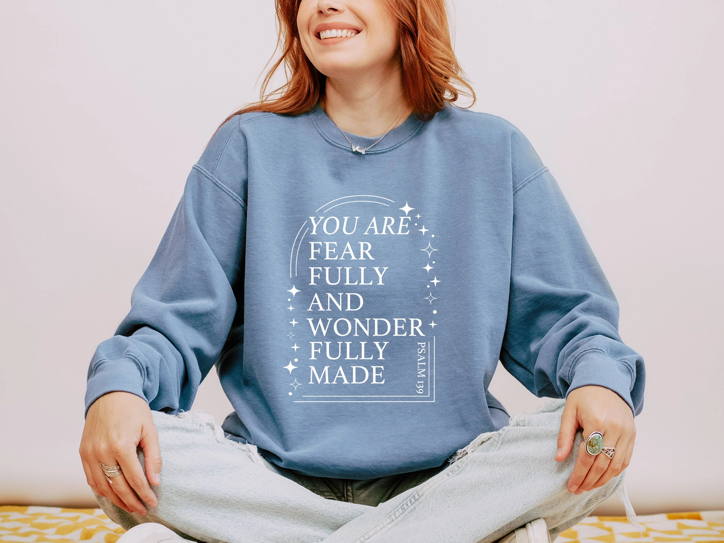 YOU ARE FEARFULLY AND WONDERFULLY MADE UNISEX SWEATSHIRT - Image 4