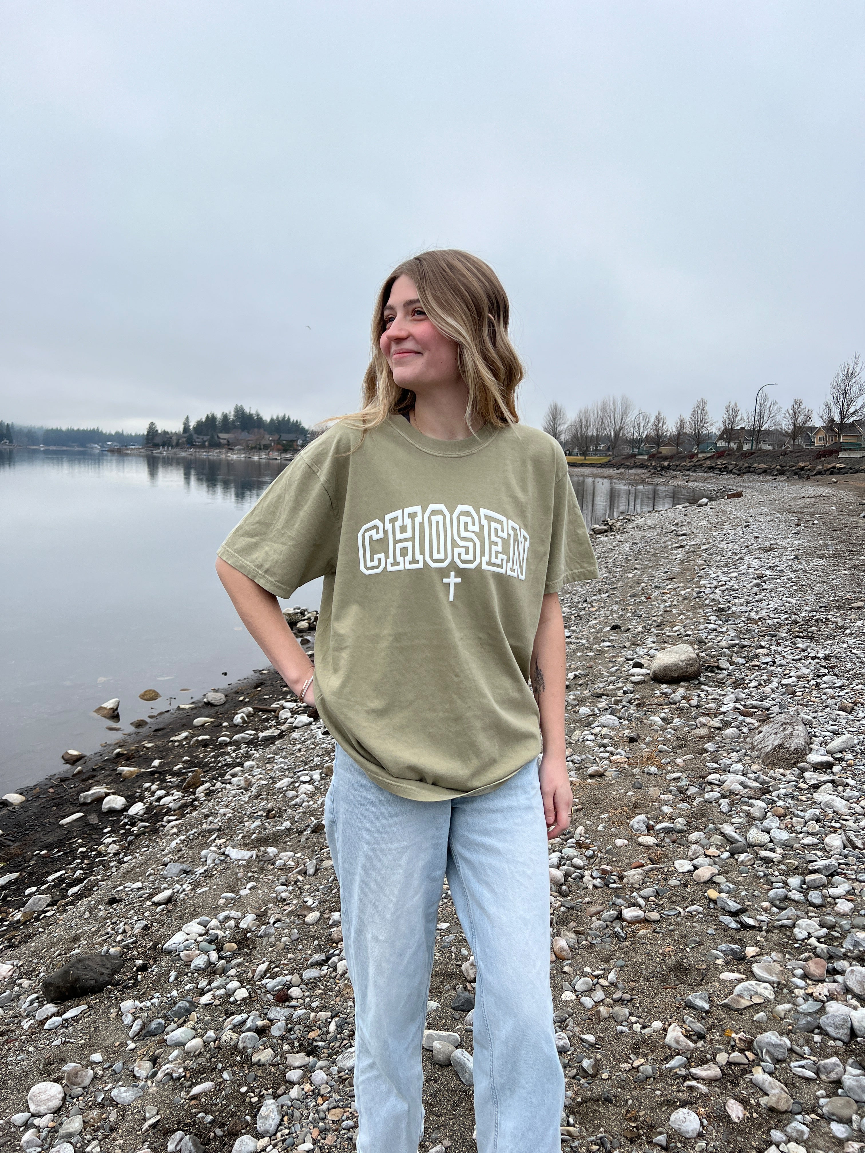 PUFFY CHOSEN WITH CROSS UNISEX TEE