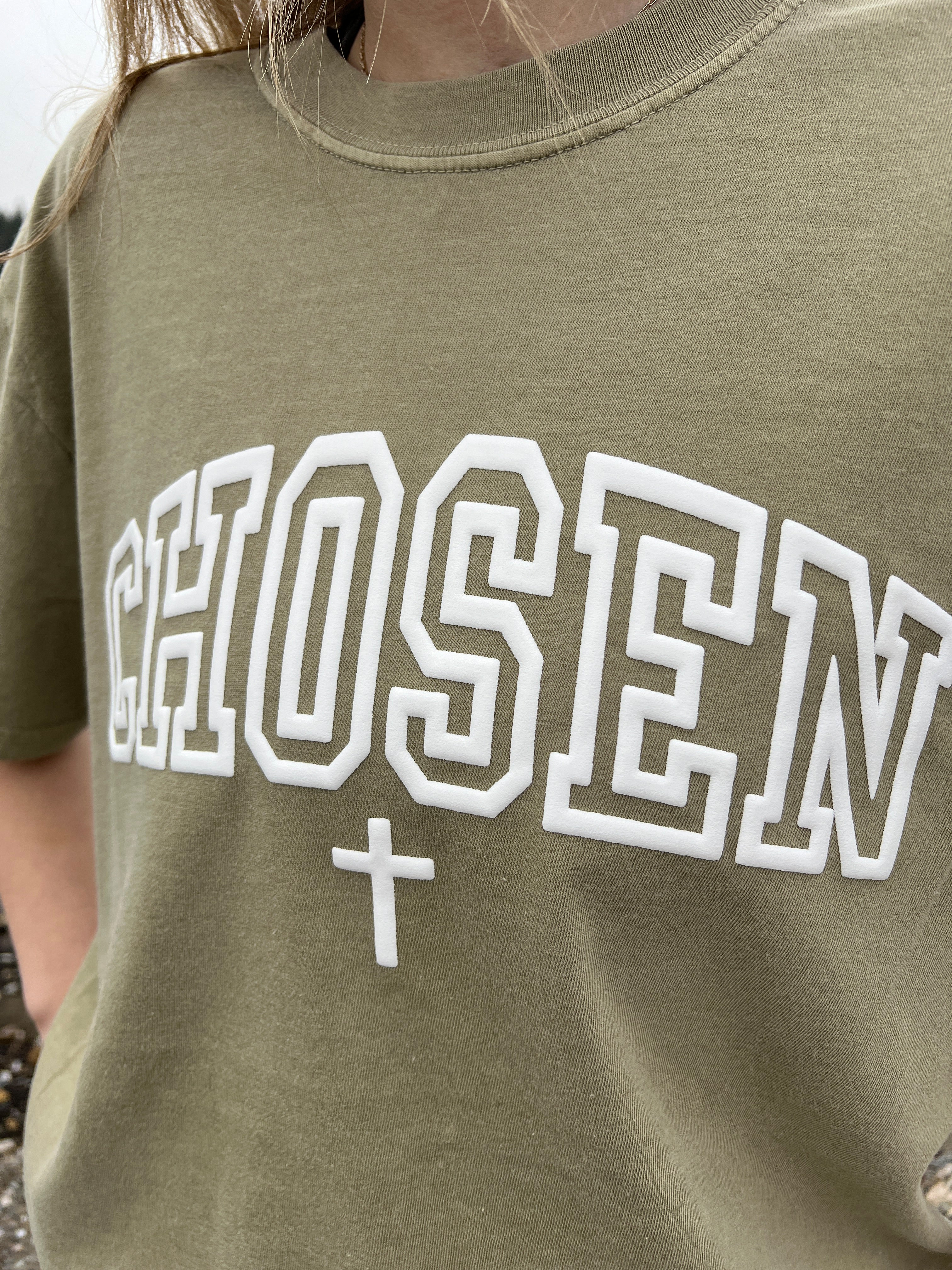 PUFFY CHOSEN WITH CROSS UNISEX TEE - Image 2
