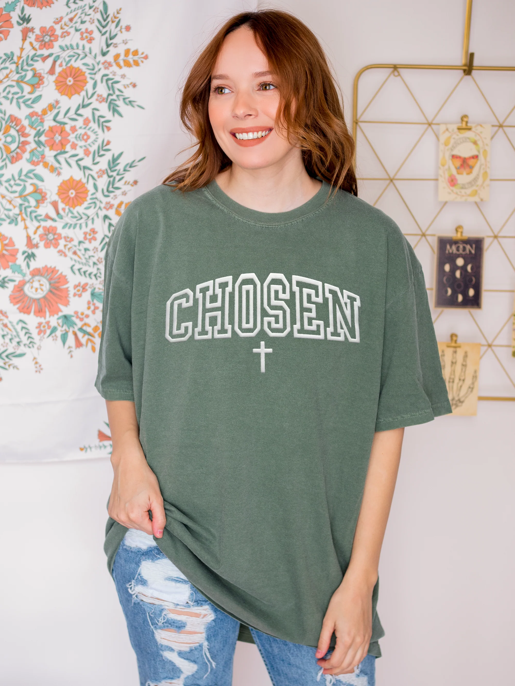 PUFFY CHOSEN WITH CROSS UNISEX TEE - Image 4