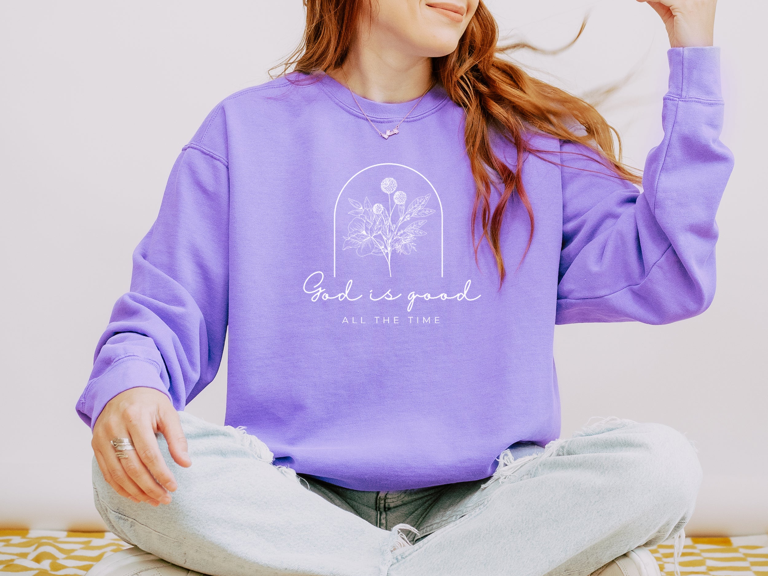 GOD IS GOOD ALL THE TIME UNISEX SWEATSHIRT - Image 2
