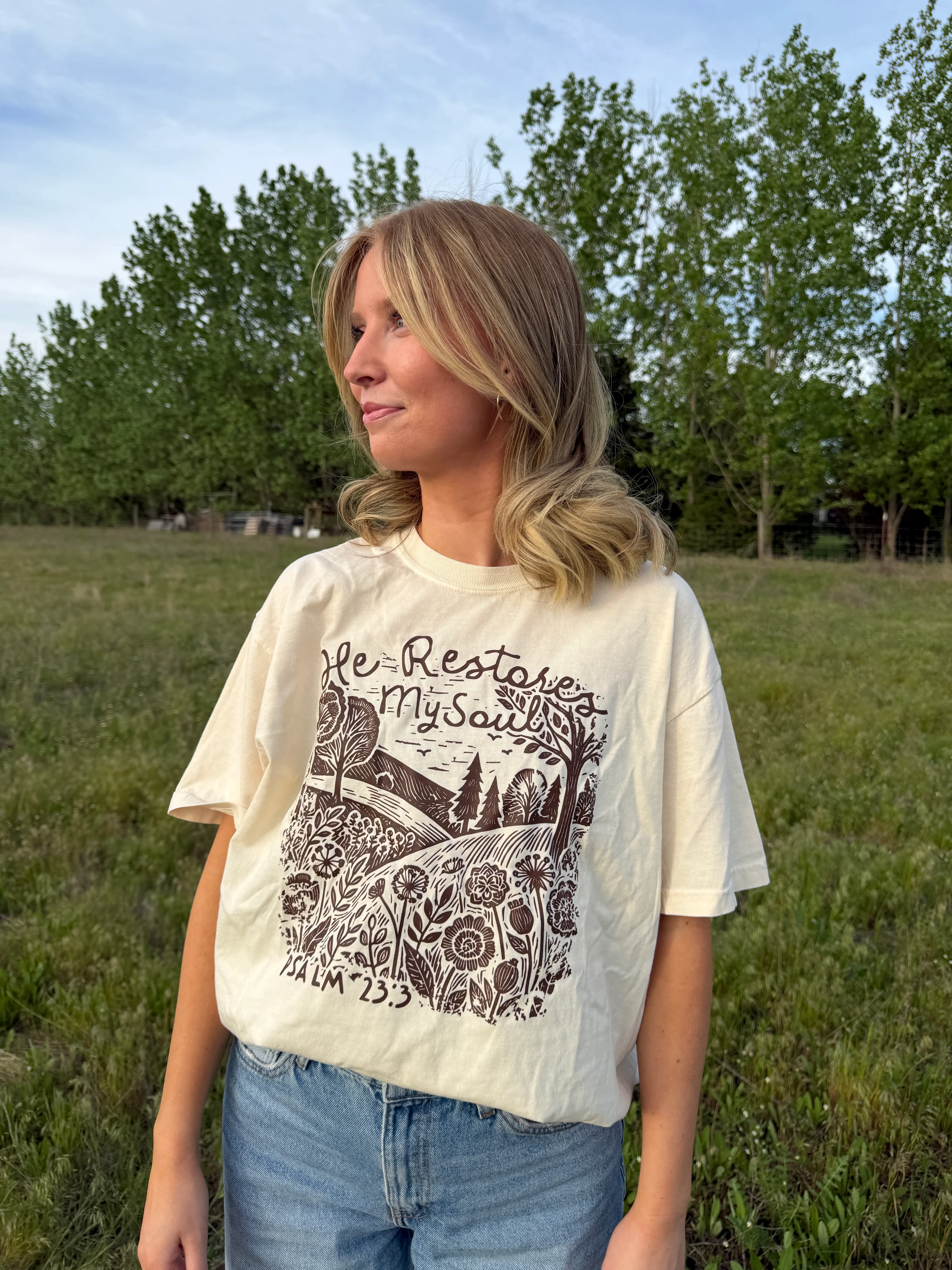 HE RESTORES MY SOUL UNISEX TEE