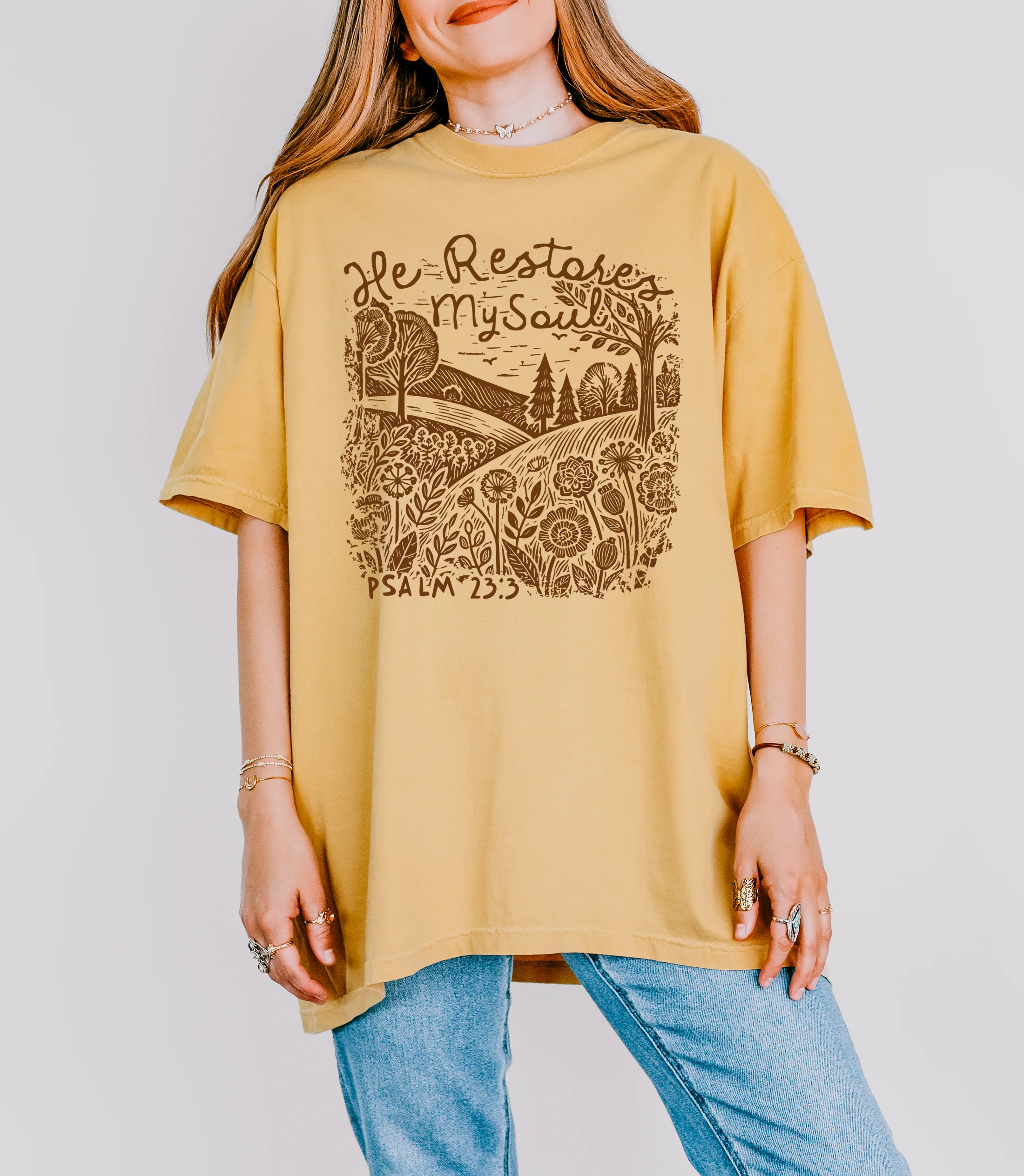 HE RESTORES MY SOUL UNISEX TEE - Image 3