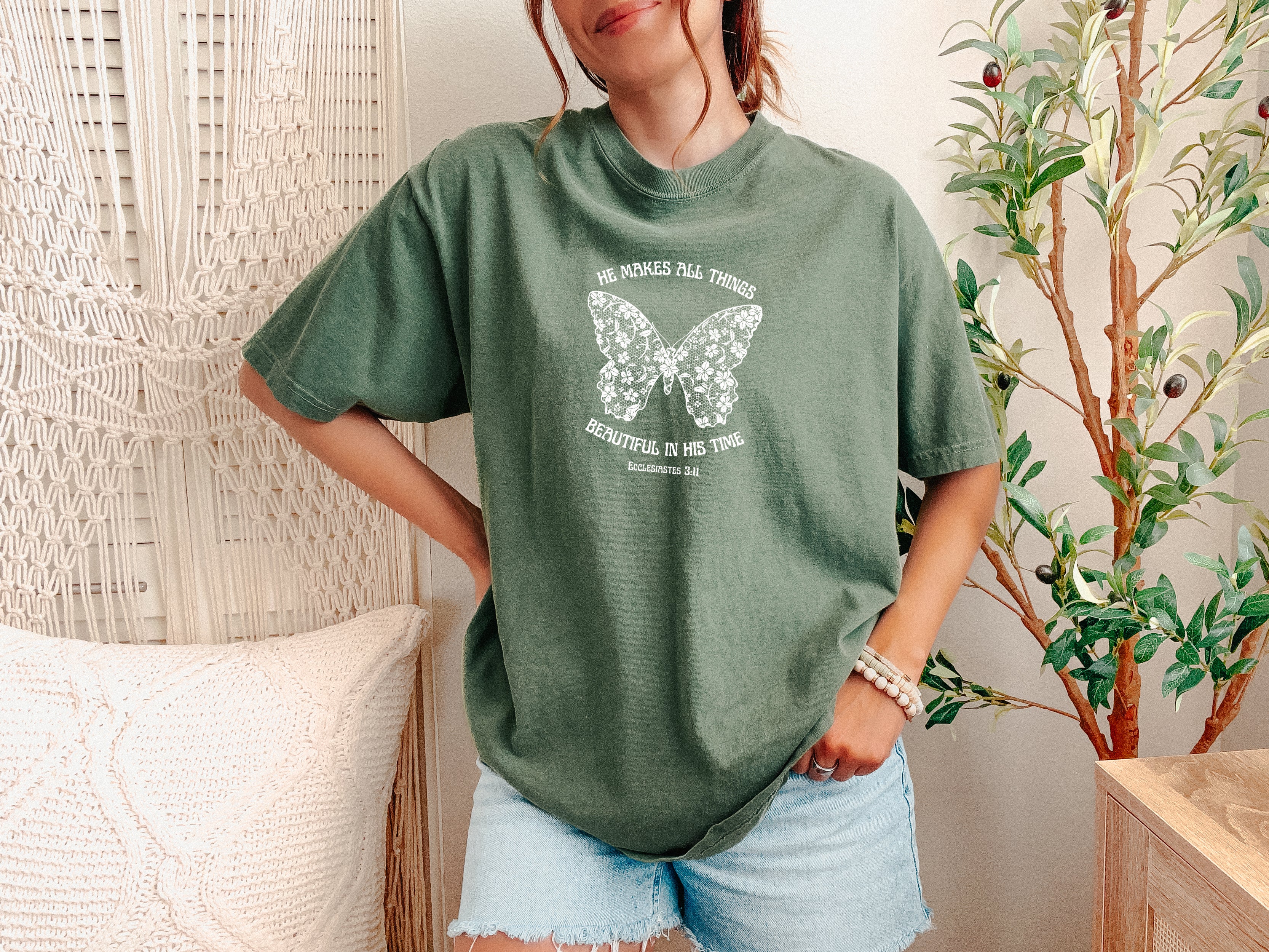 HE MAKES ALL THINGS BEAUTIFUL IN HIS TIME UNISEX TEE - Image 2