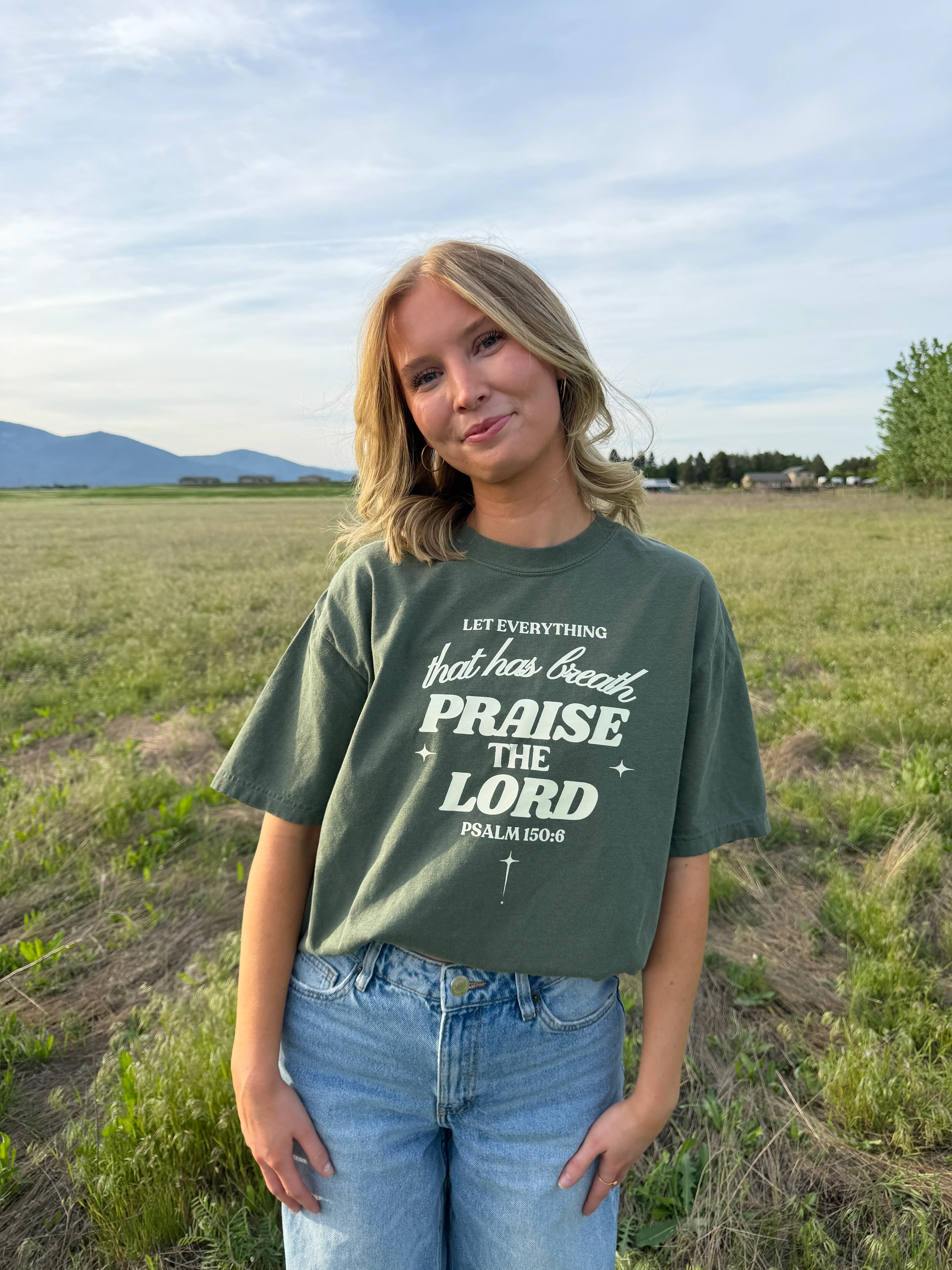 LET EVERYTHING THAT HAS BREATH PRAISE THE LORD UNISEX TEE