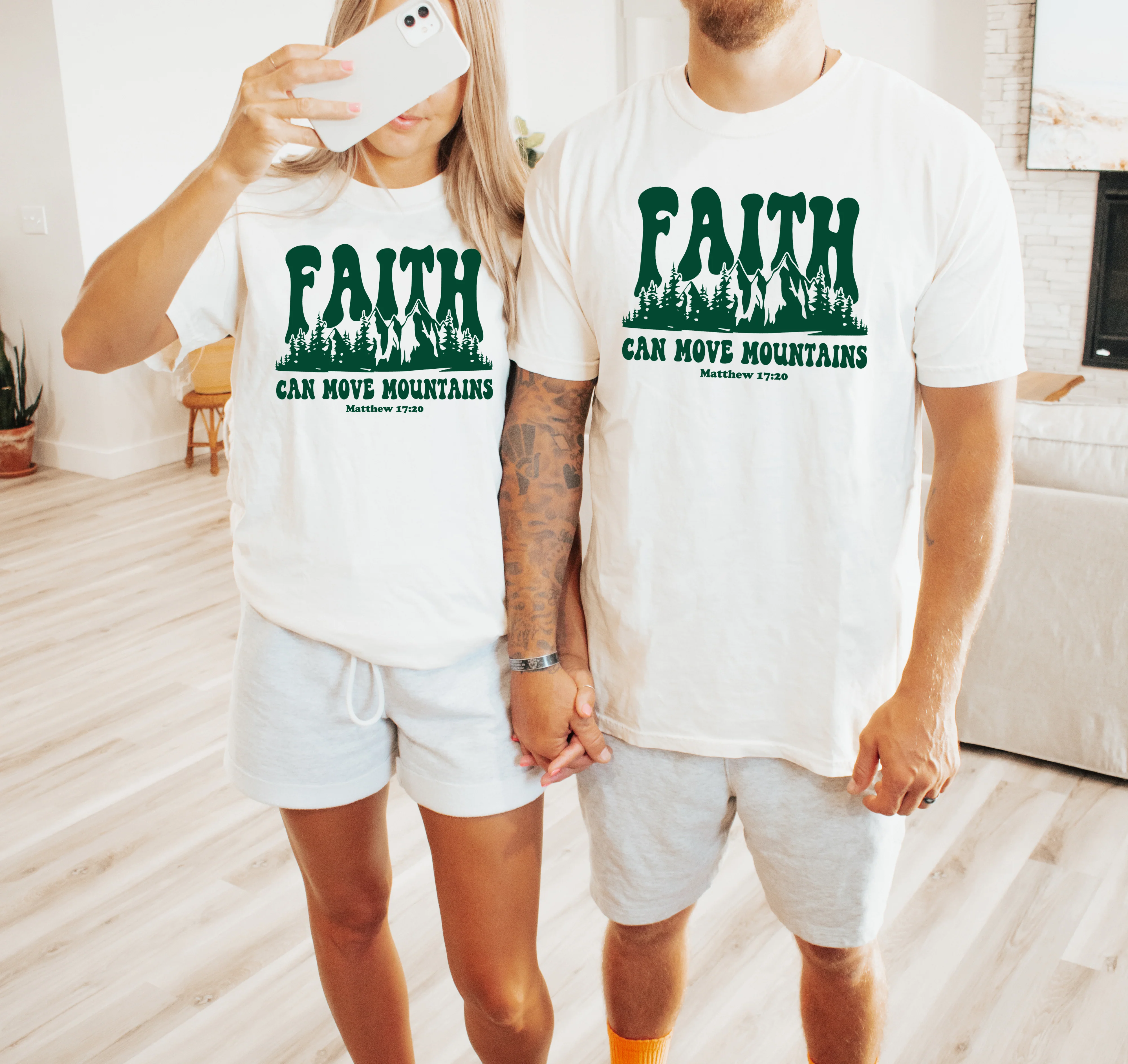 FAITH CAN MOVE MOUNTAINS MATTHEW 17:20 UNISEX TEE - Image 3