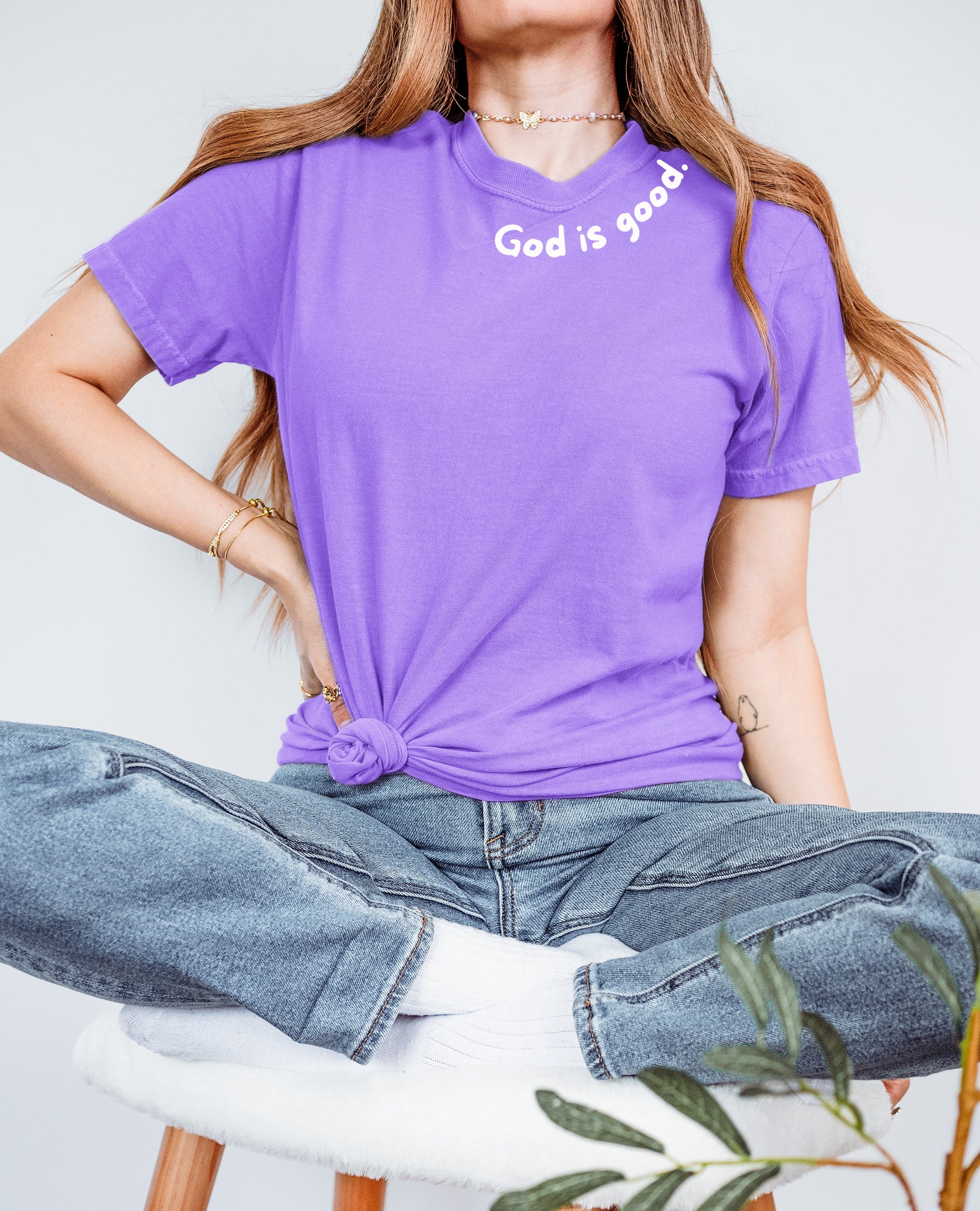GOD IS GOOD AROUND THE NECK UNISEX TEE - Image 2