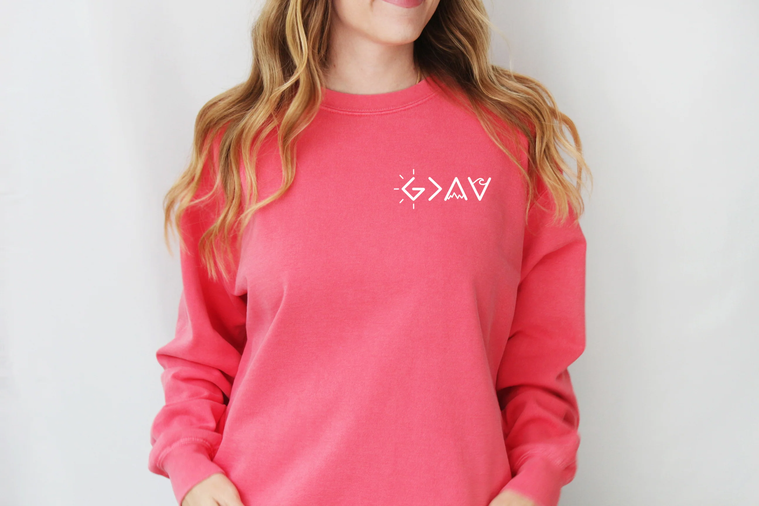 GOD IS GREATER THAN OUR HIGHS AND LOWS SWEATSHIRT - Image 3
