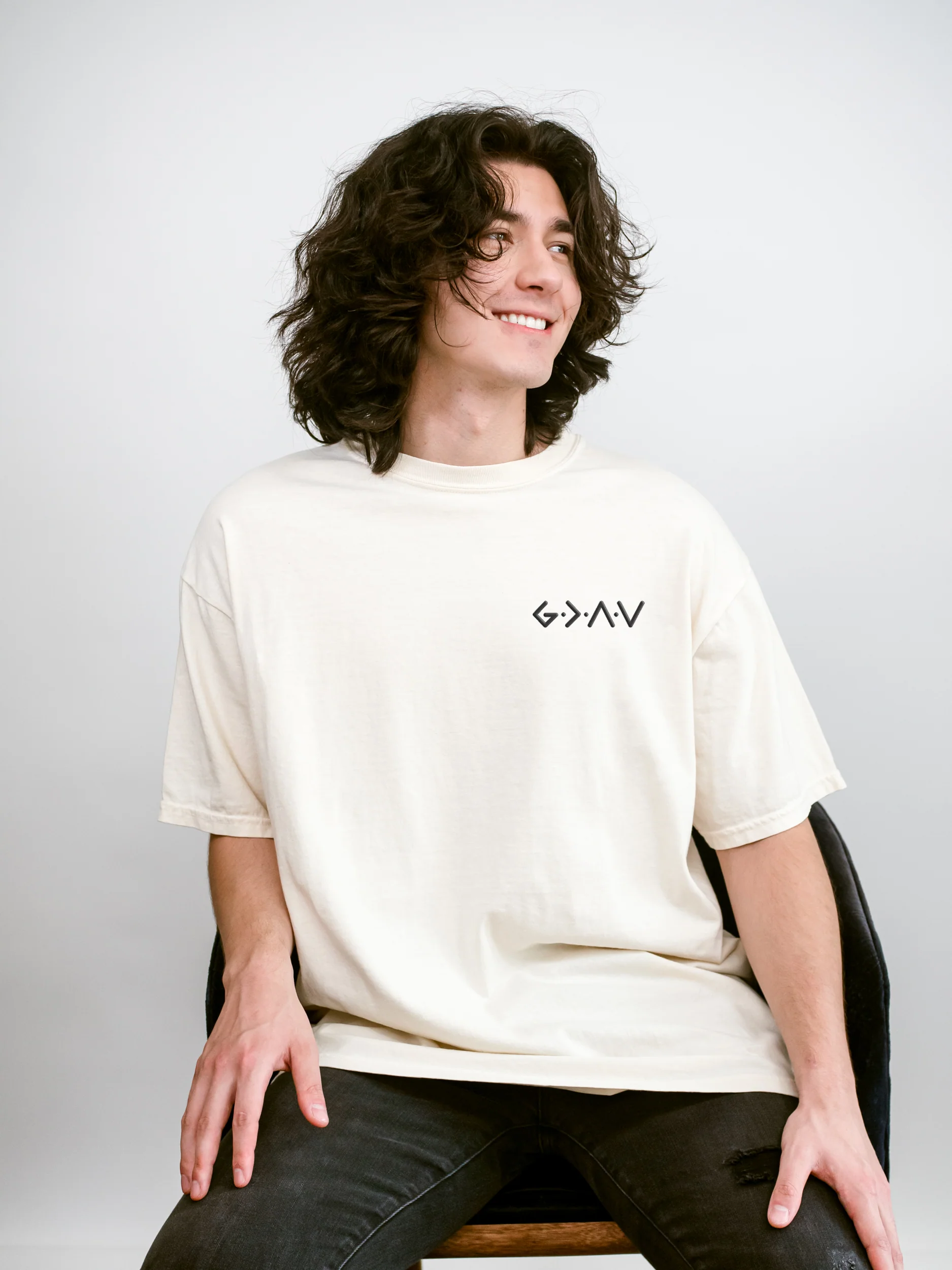 GOD IS GREATER THAN OUR HIGHS AND LOWS UNISEX TEE (PUFFED DESIGN) - Image 2