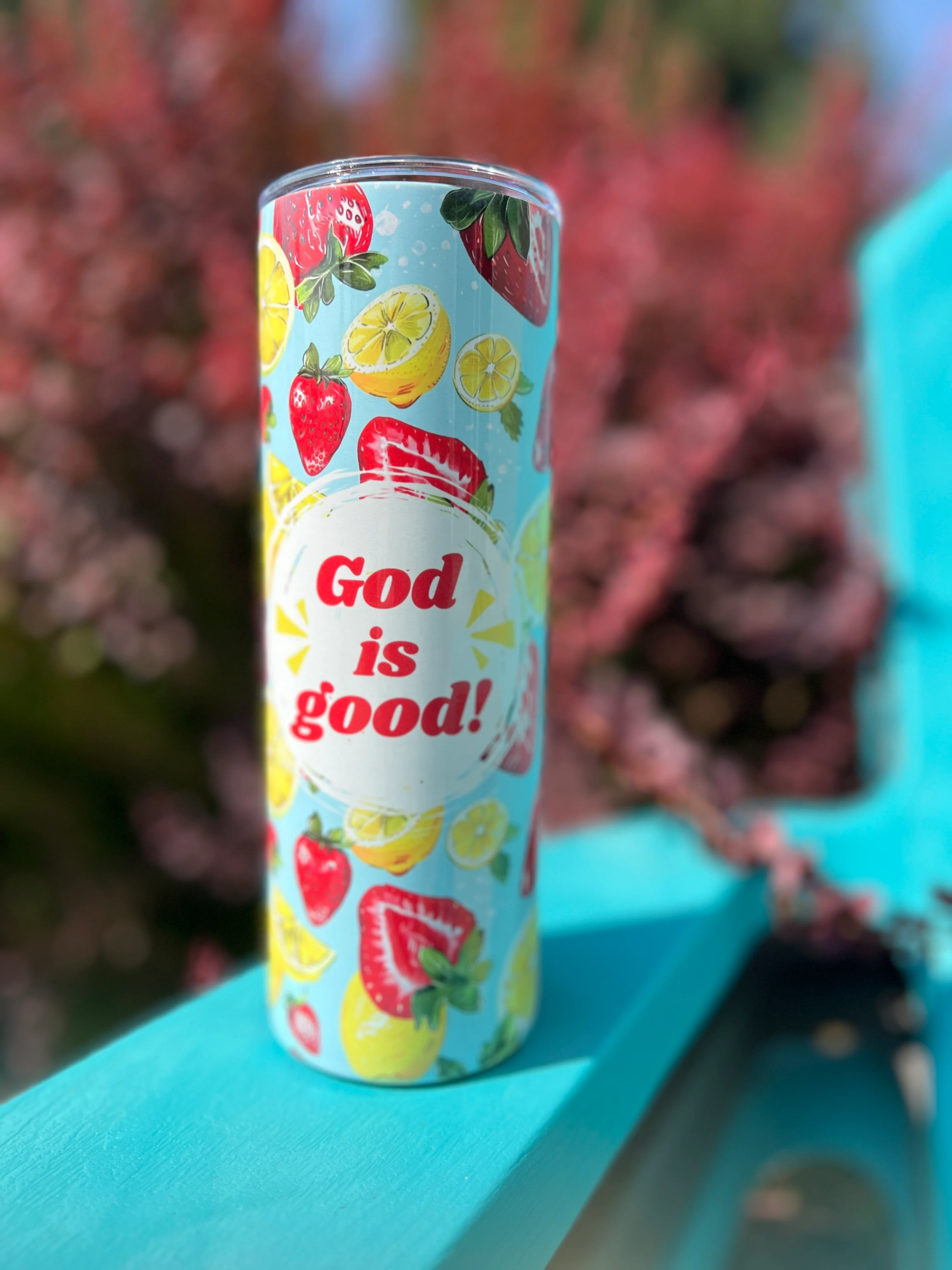 GOD IS GOOD 20 OZ. STAINLESS STEEL SKINNY TUMBLER - Image 3