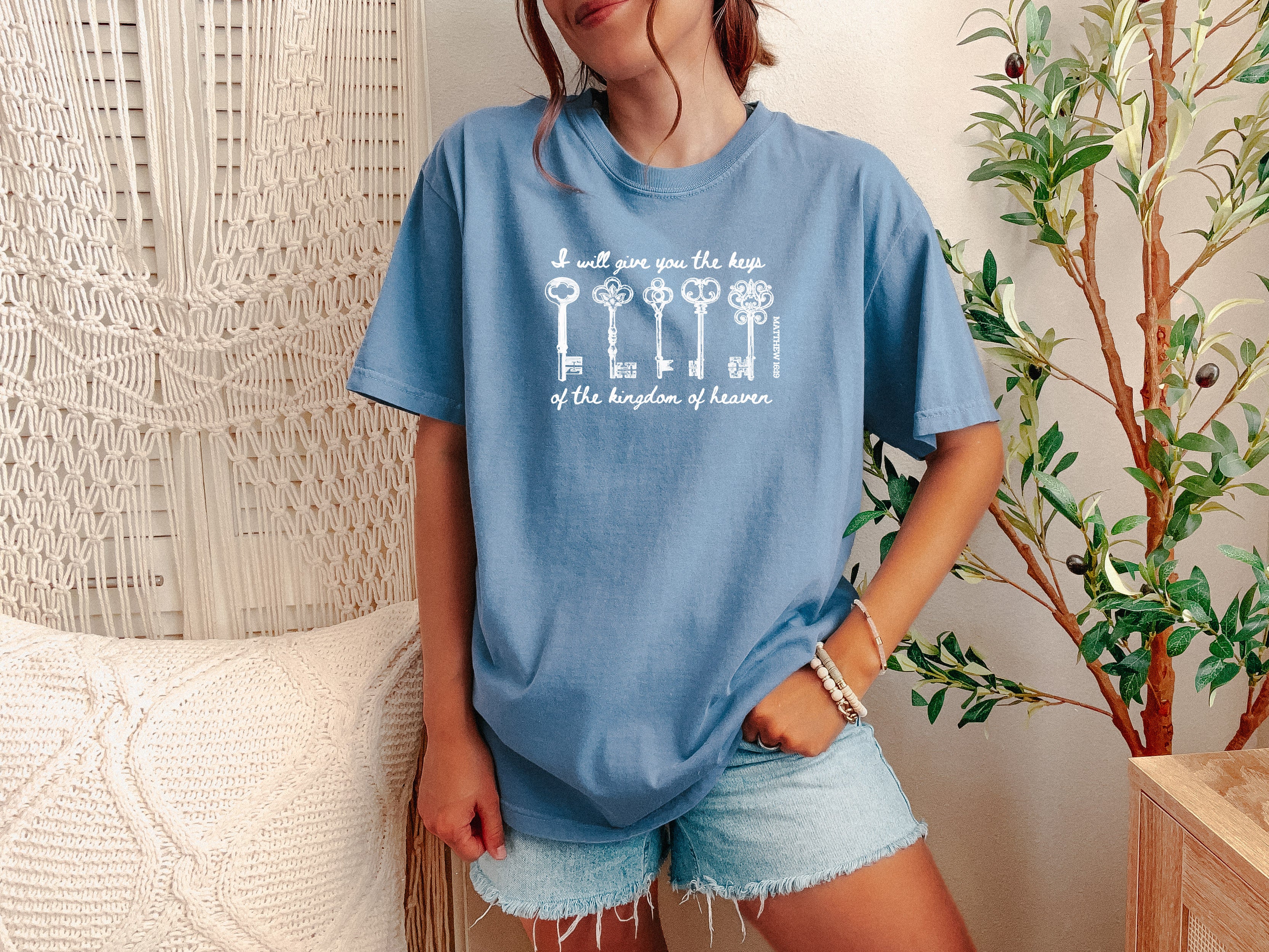 I WILL GIVE YOU THE KEYS OF THE KINGDOM OF HEAVEN UNISEX TEE - Image 2