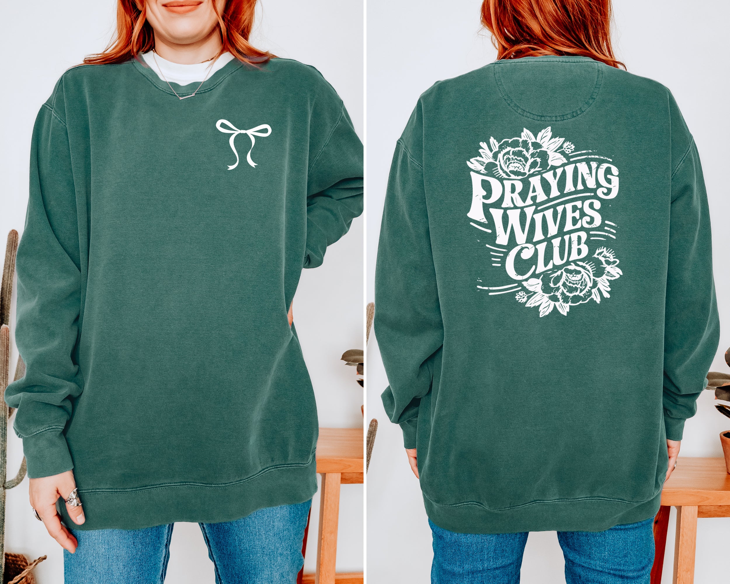 PRAYING WIVES CLUB UNISEX SWEATSHIRT - Image 2
