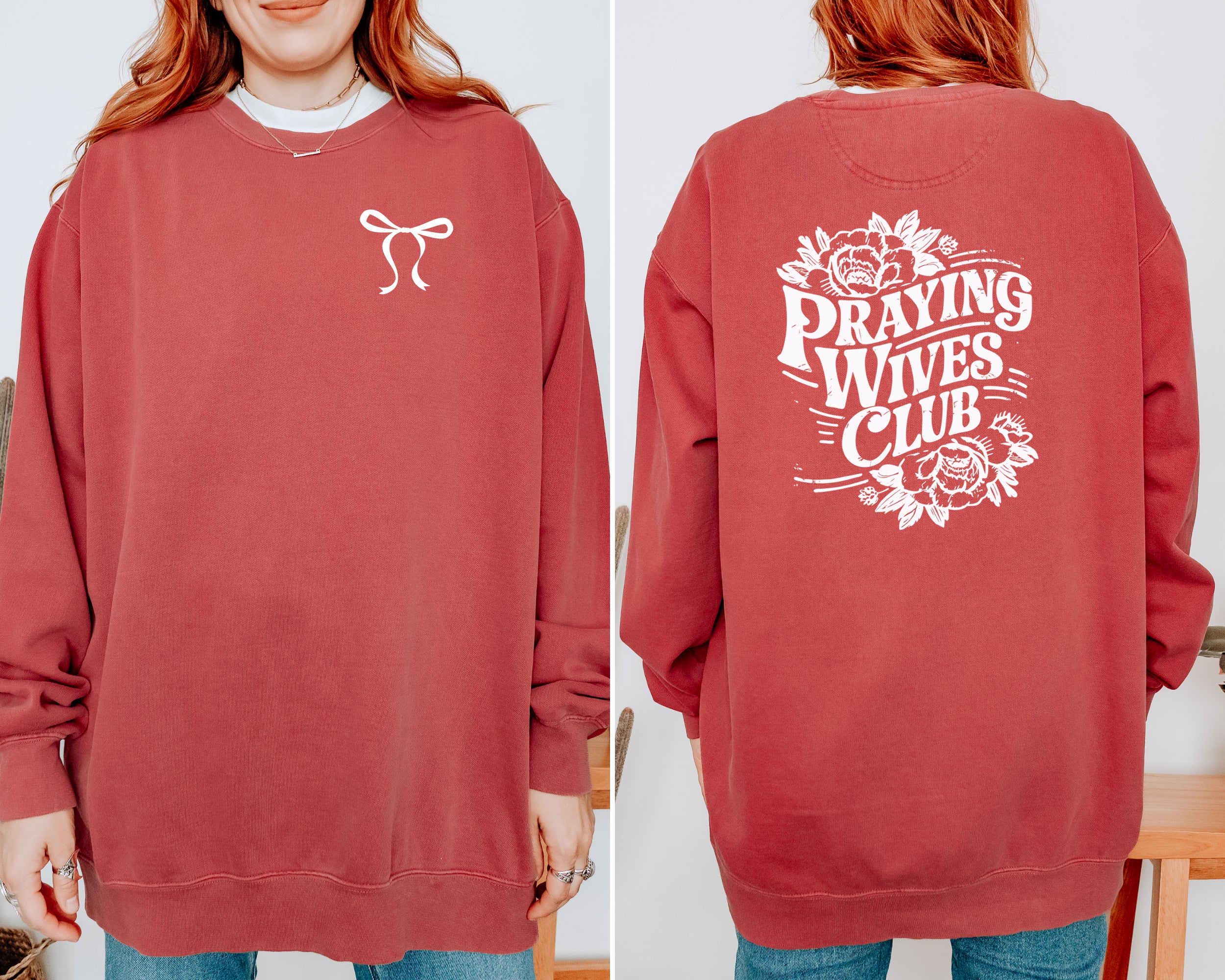 PRAYING WIVES CLUB UNISEX SWEATSHIRT - Image 3