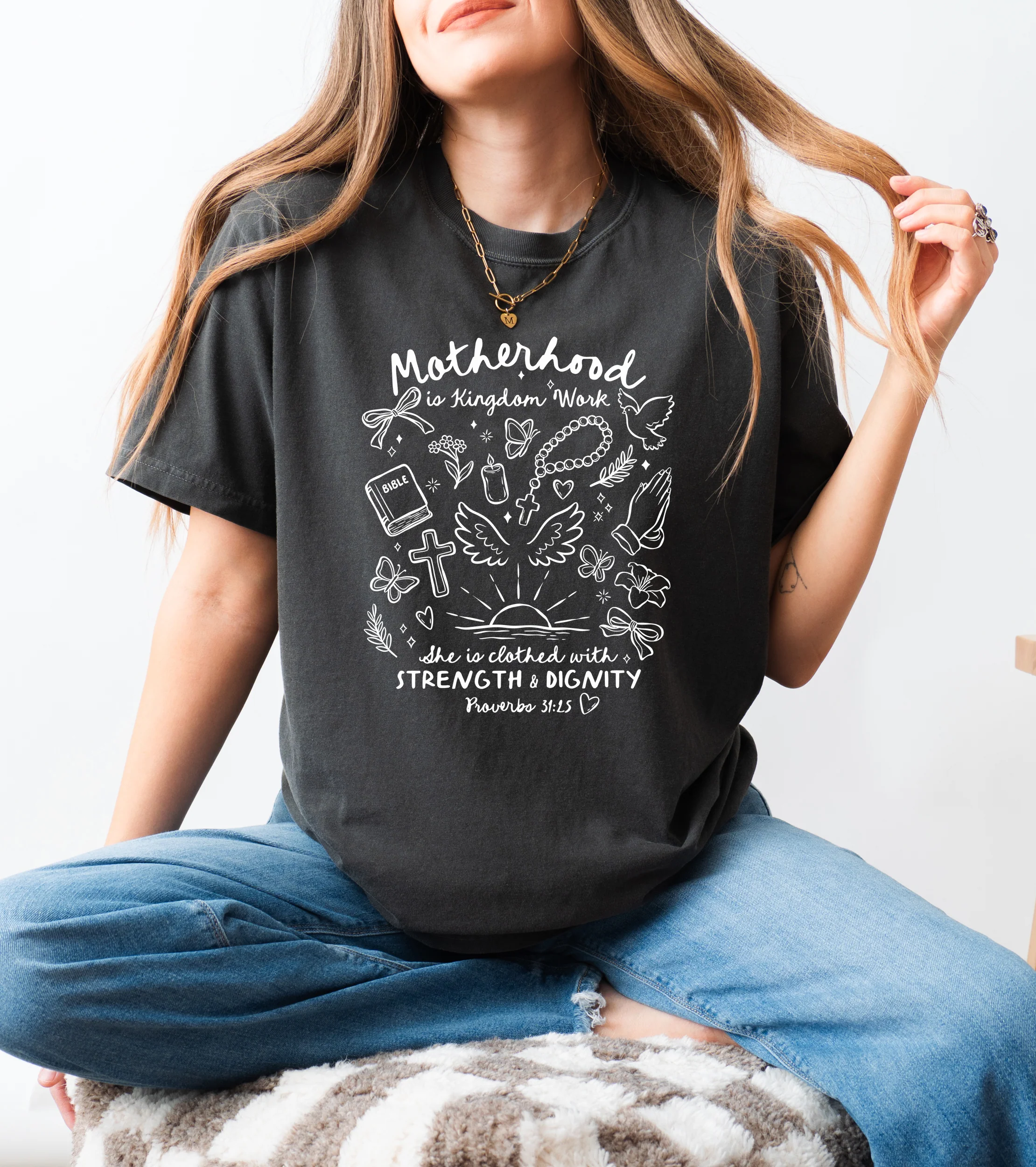 MOTHERHOOD IS KINGDOM WORK UNISEX TEE - Image 2