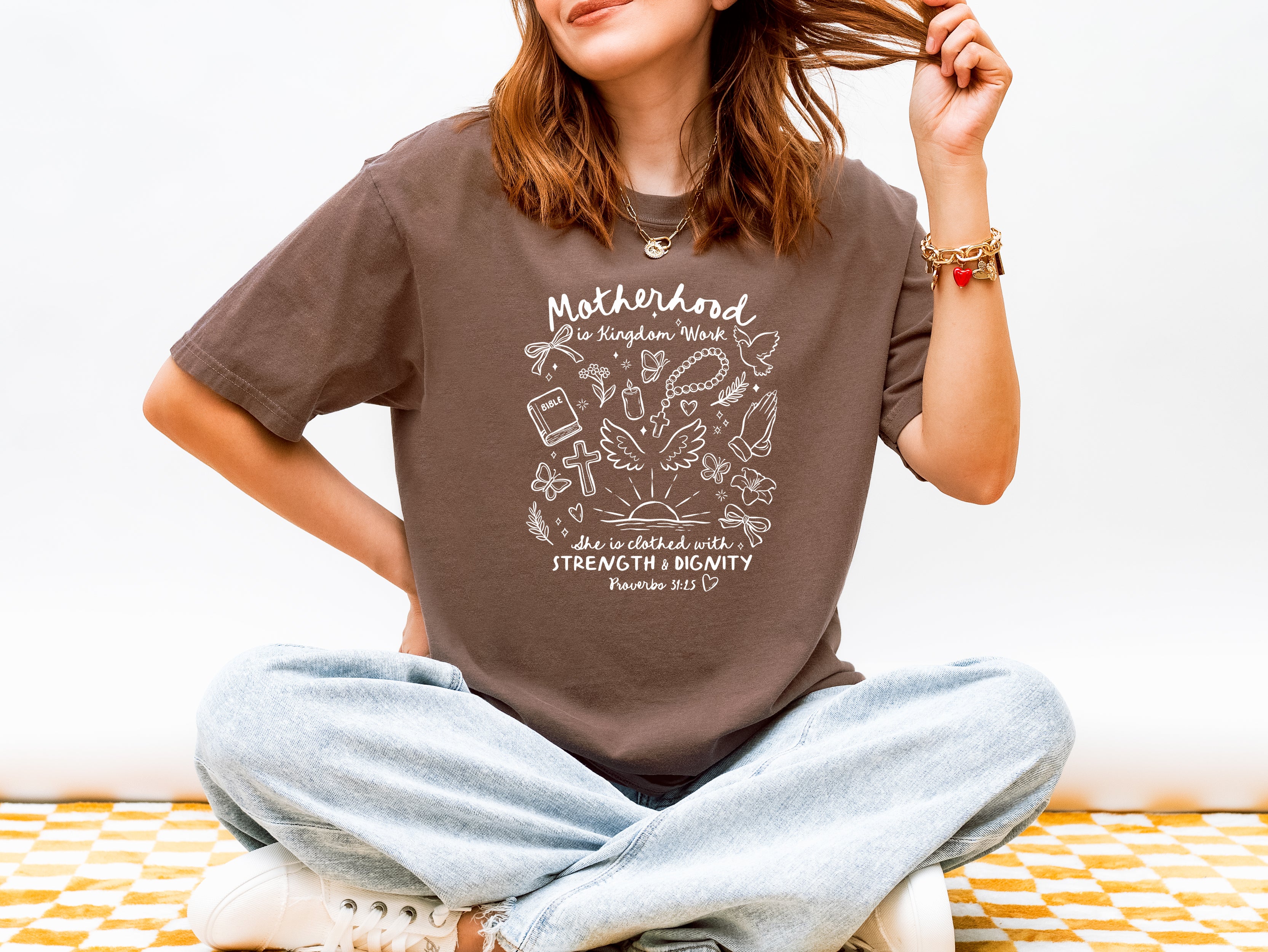 MOTHERHOOD IS KINGDOM WORK UNISEX TEE - Image 3