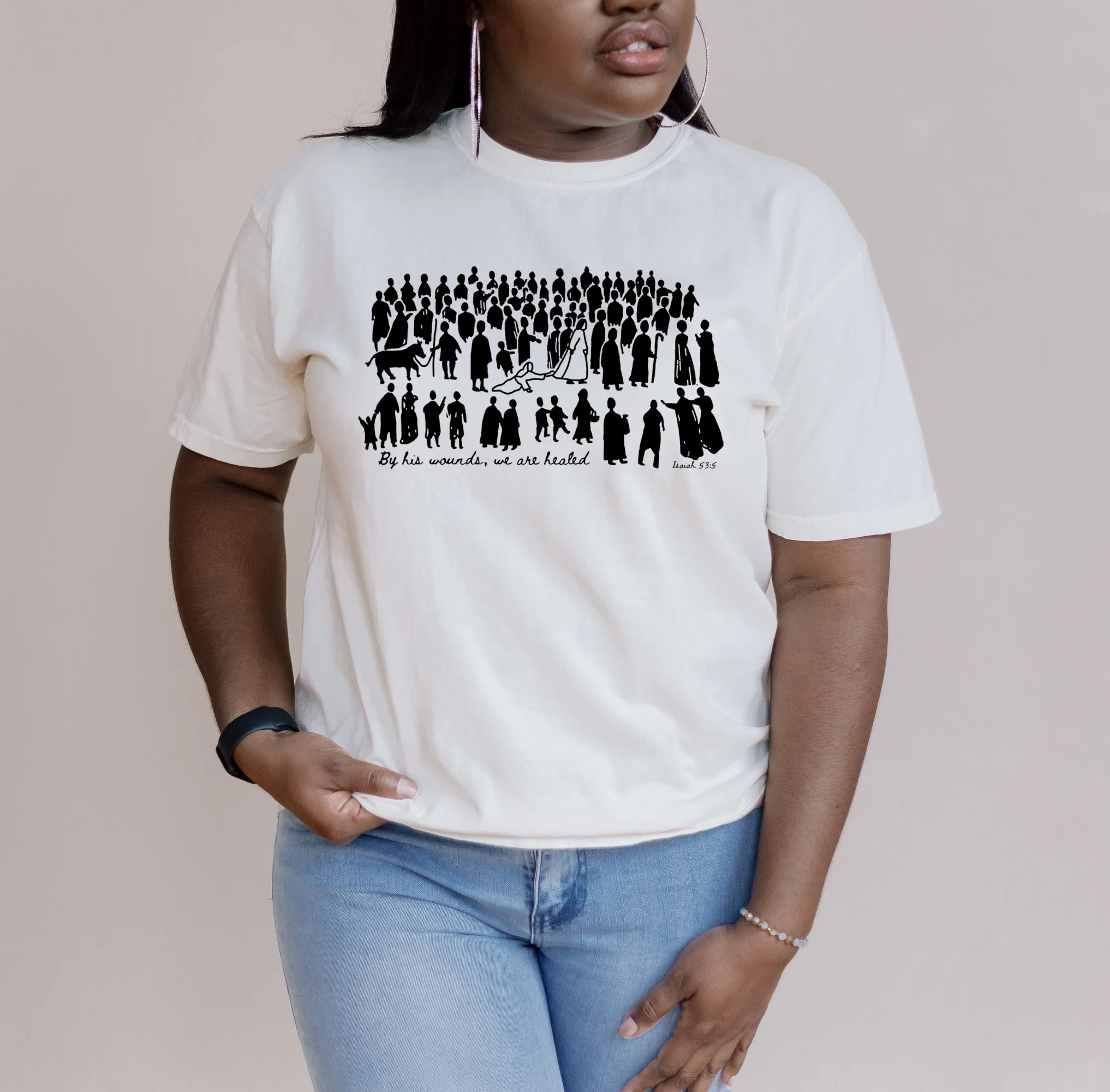BY HIS WOUNDS WE ARE HEALED UNISEX TEE