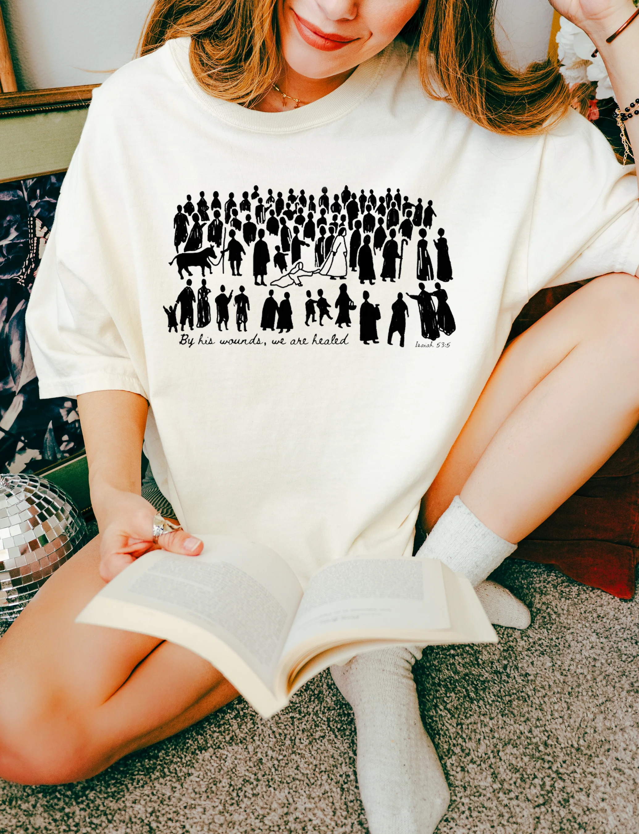 BY HIS WOUNDS WE ARE HEALED UNISEX TEE - Image 2