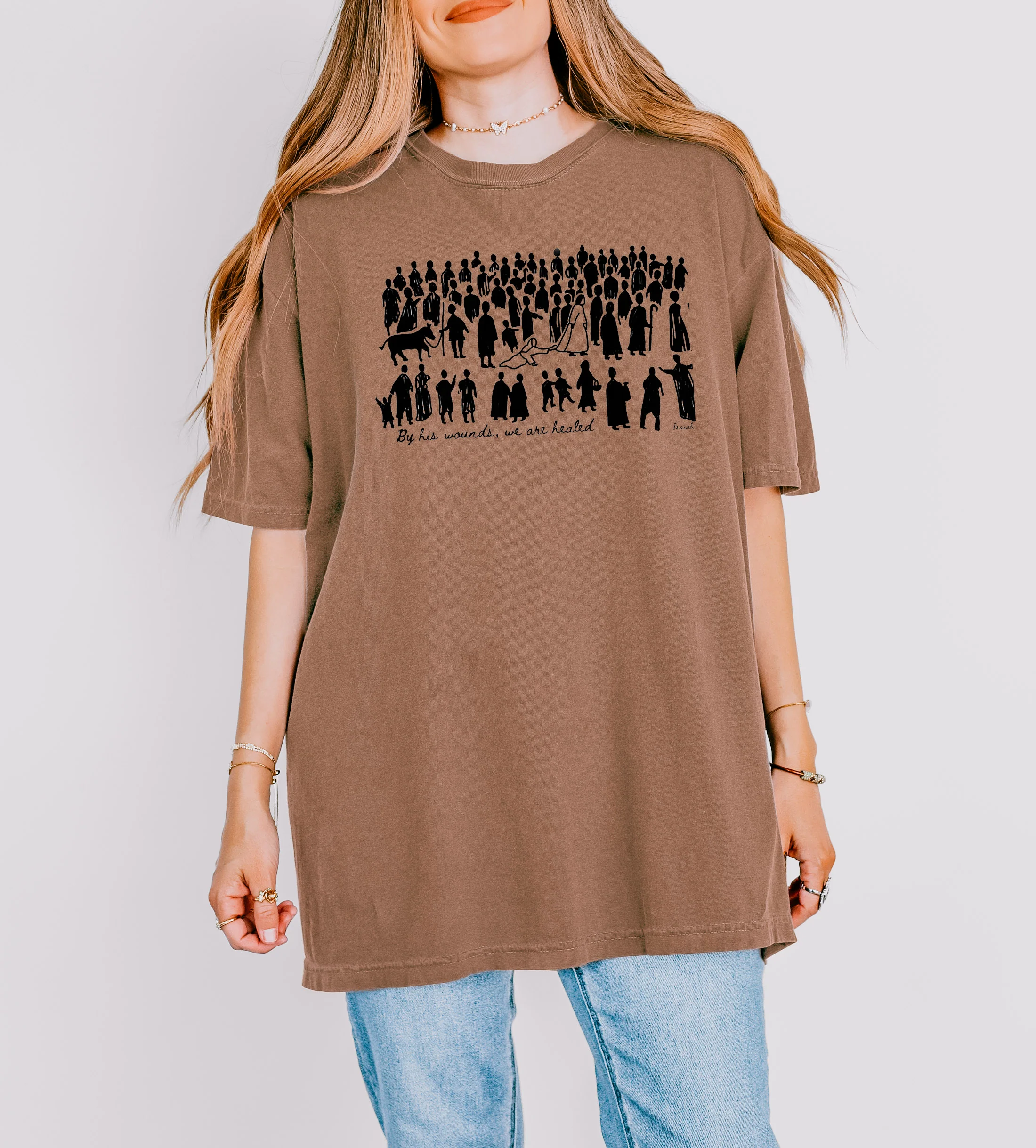 BY HIS WOUNDS WE ARE HEALED UNISEX TEE - Image 3