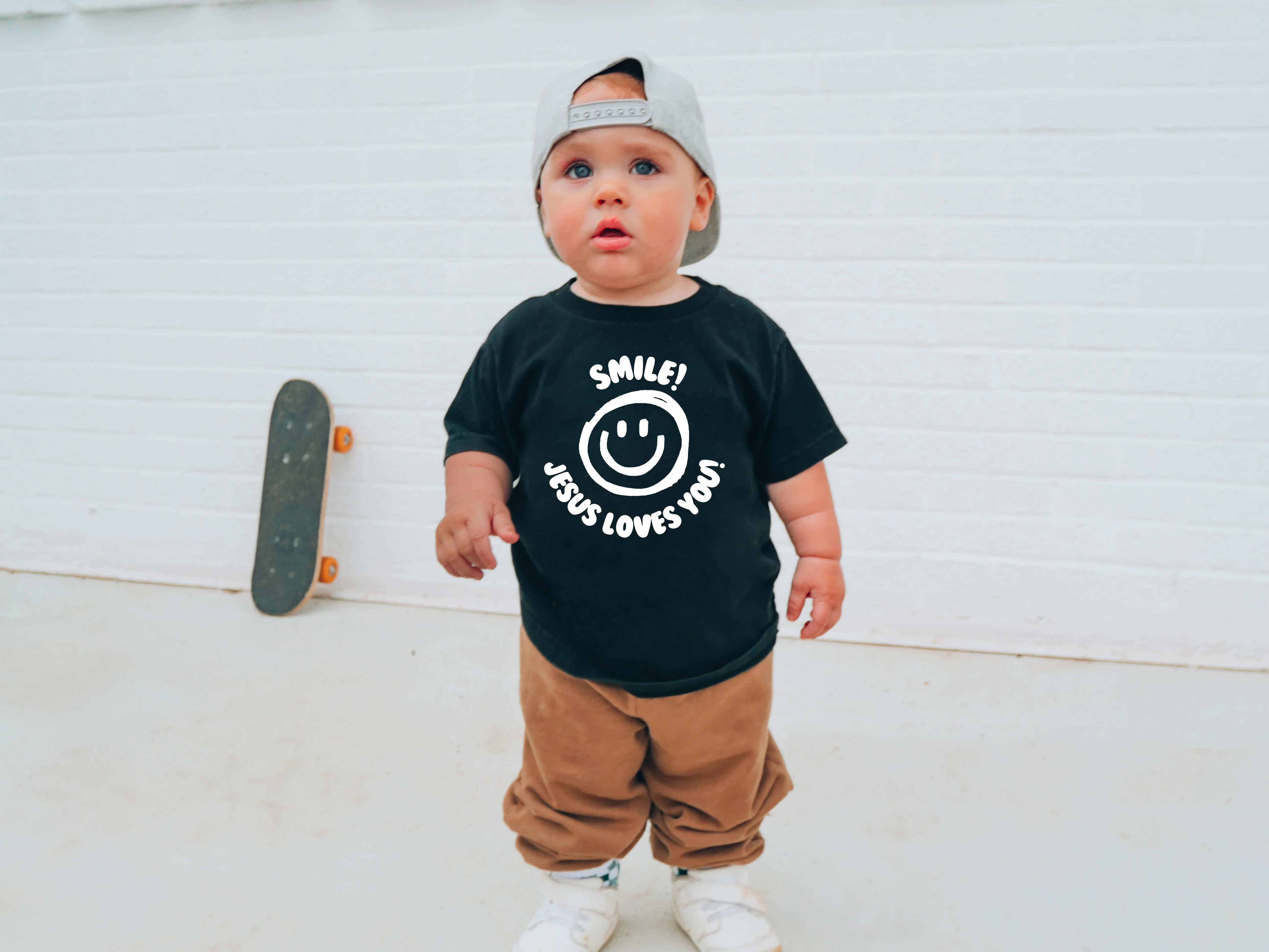 SMILE JESUS LOVE YOU - SIZE 2T IN BLACK