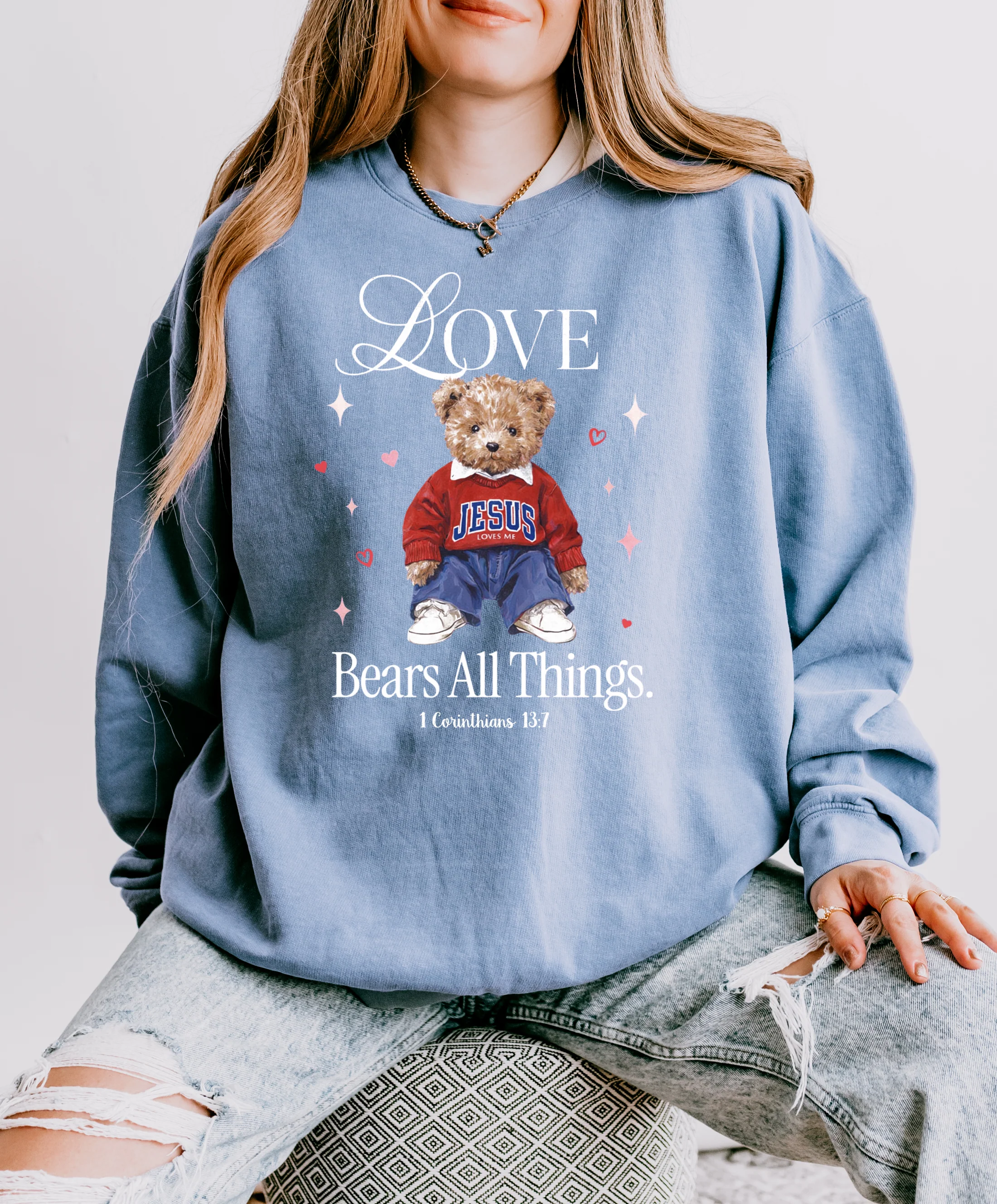LOVE BEARS ALL THINGS UNISEX SWEATSHIRT - Image 2