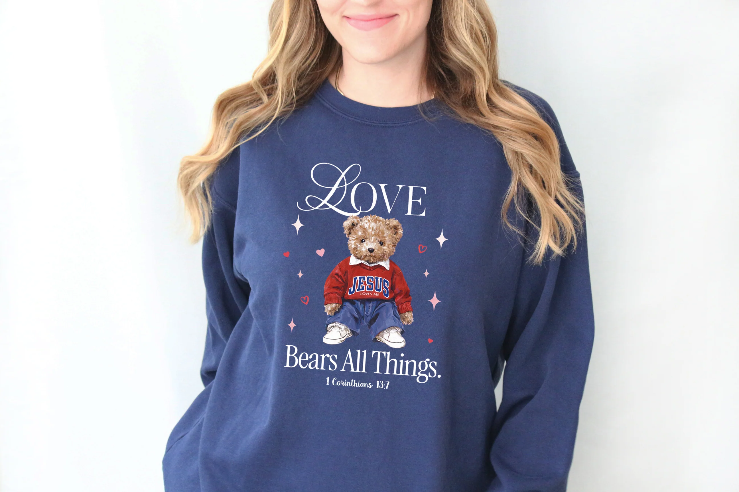 LOVE BEARS ALL THINGS UNISEX SWEATSHIRT - Image 3