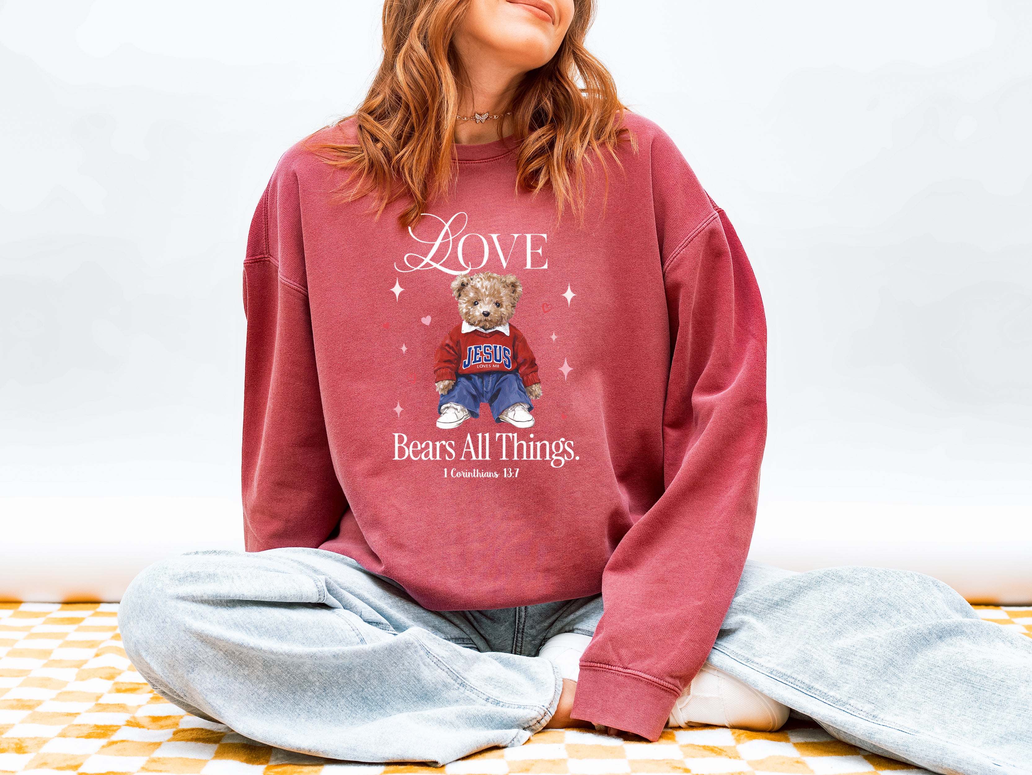 LOVE BEARS ALL THINGS UNISEX SWEATSHIRT - Image 4