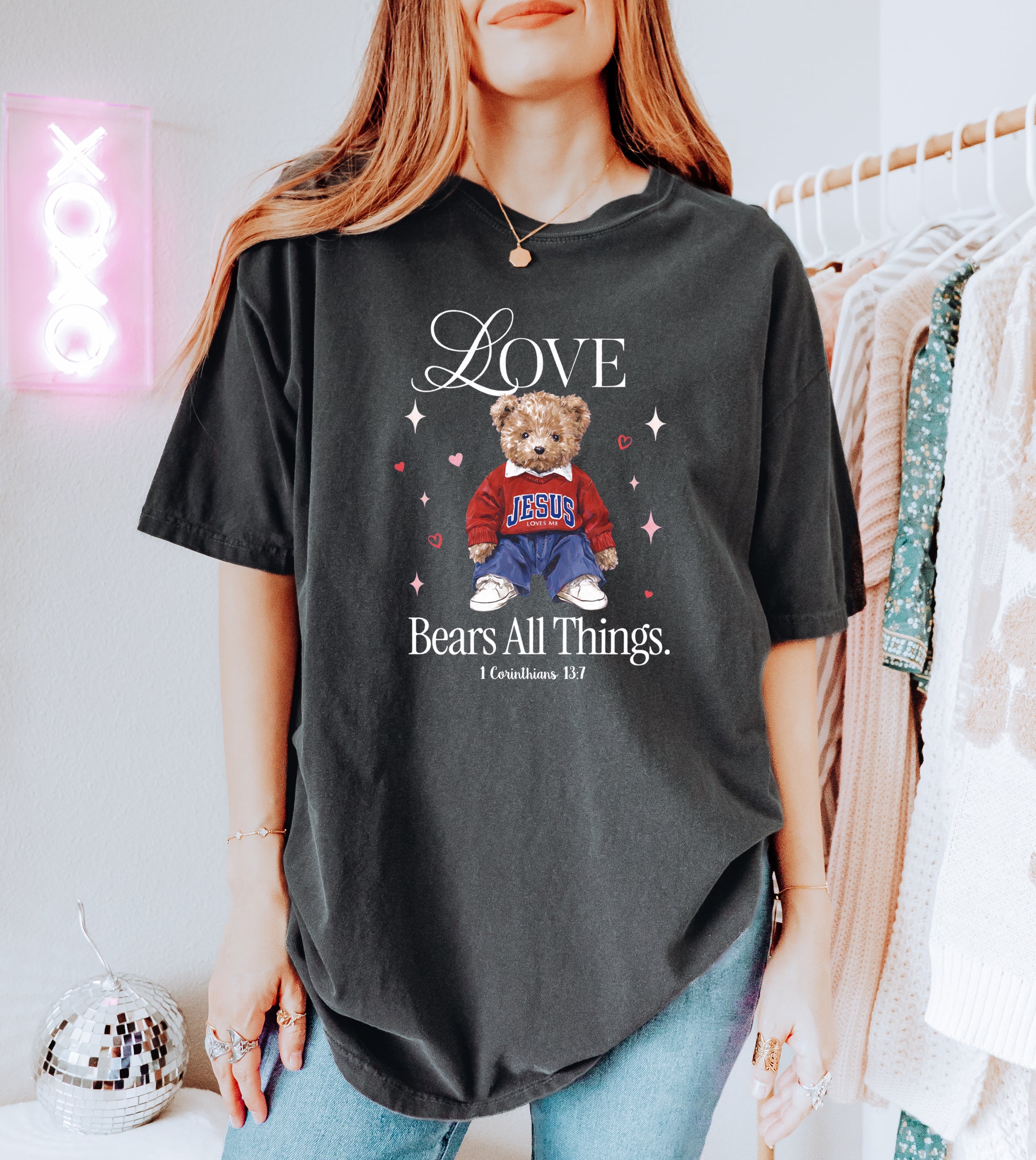 LOVE BEARS ALL THINGS UNISEX TEE - Image 3