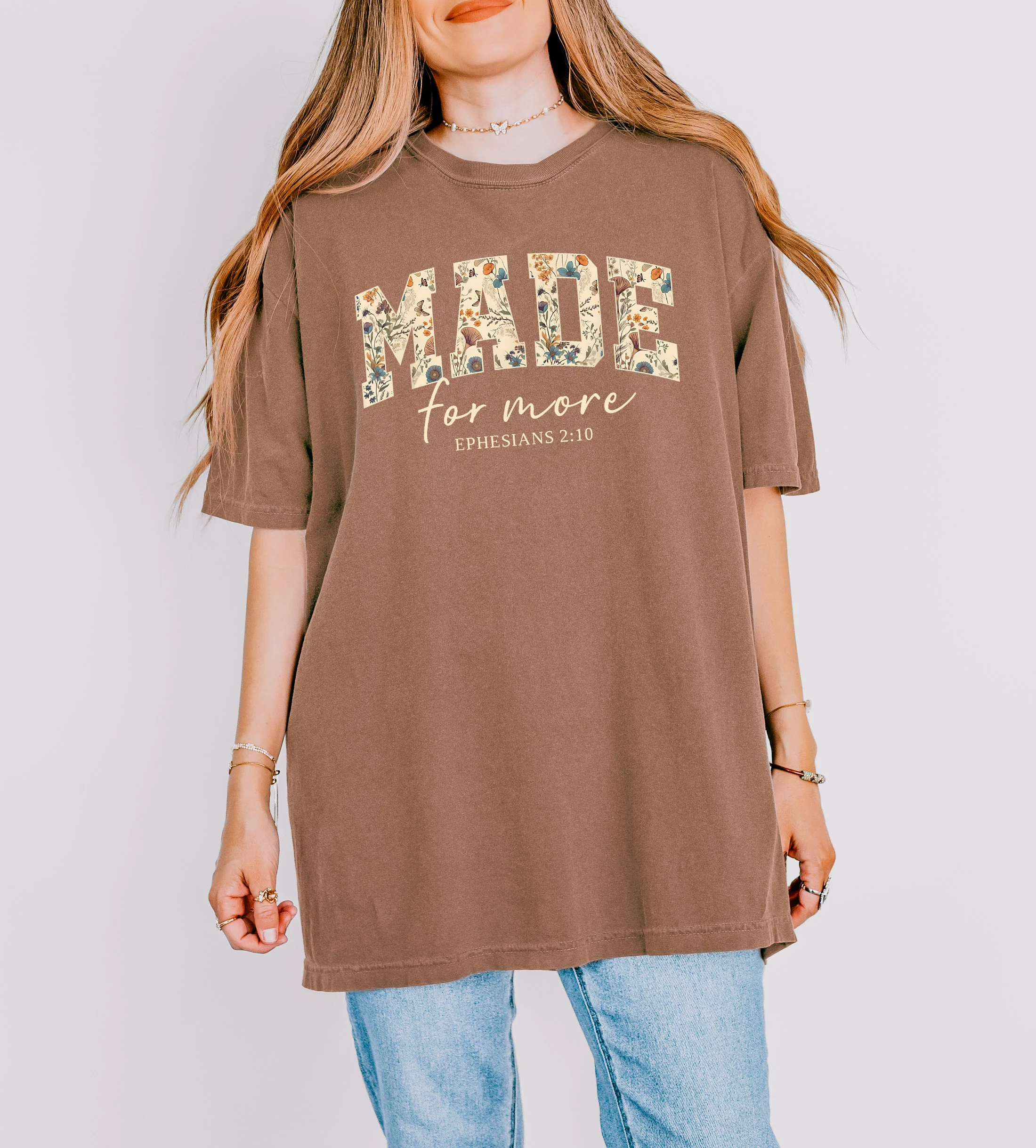 MADE FOR MORE UNISEX TEE - SIZE SMALL IN ESPRESSO