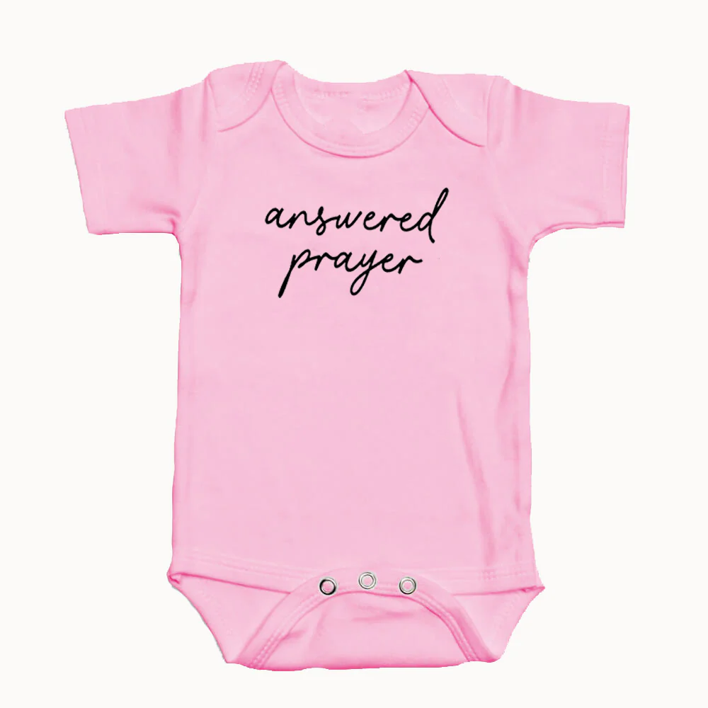 "ANSWERED PRAYER" BODYSUIT IN PINK - Image 2